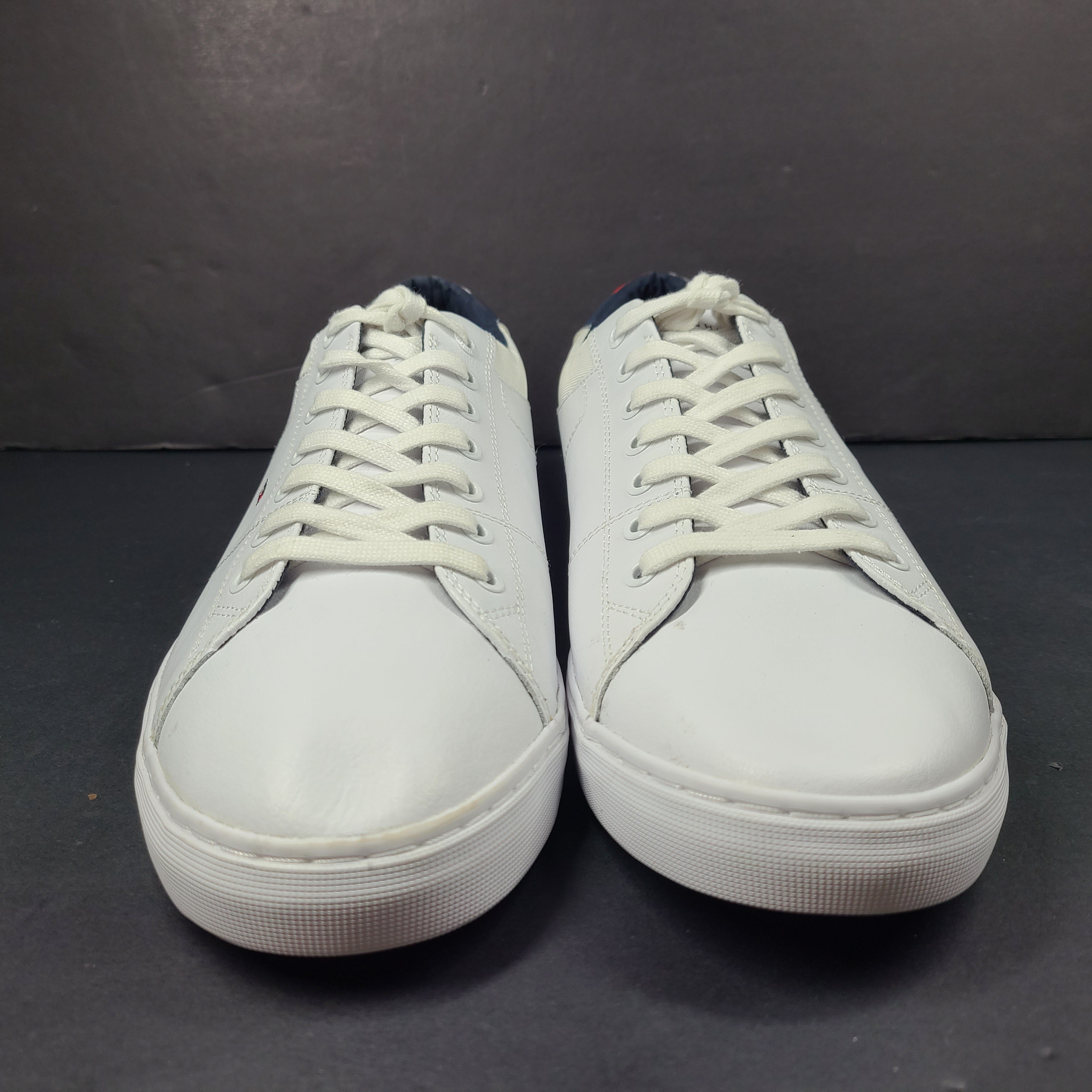 A pair of white and black Tommy Hilfiger Ville Lace-Up Men’s Sneakers.