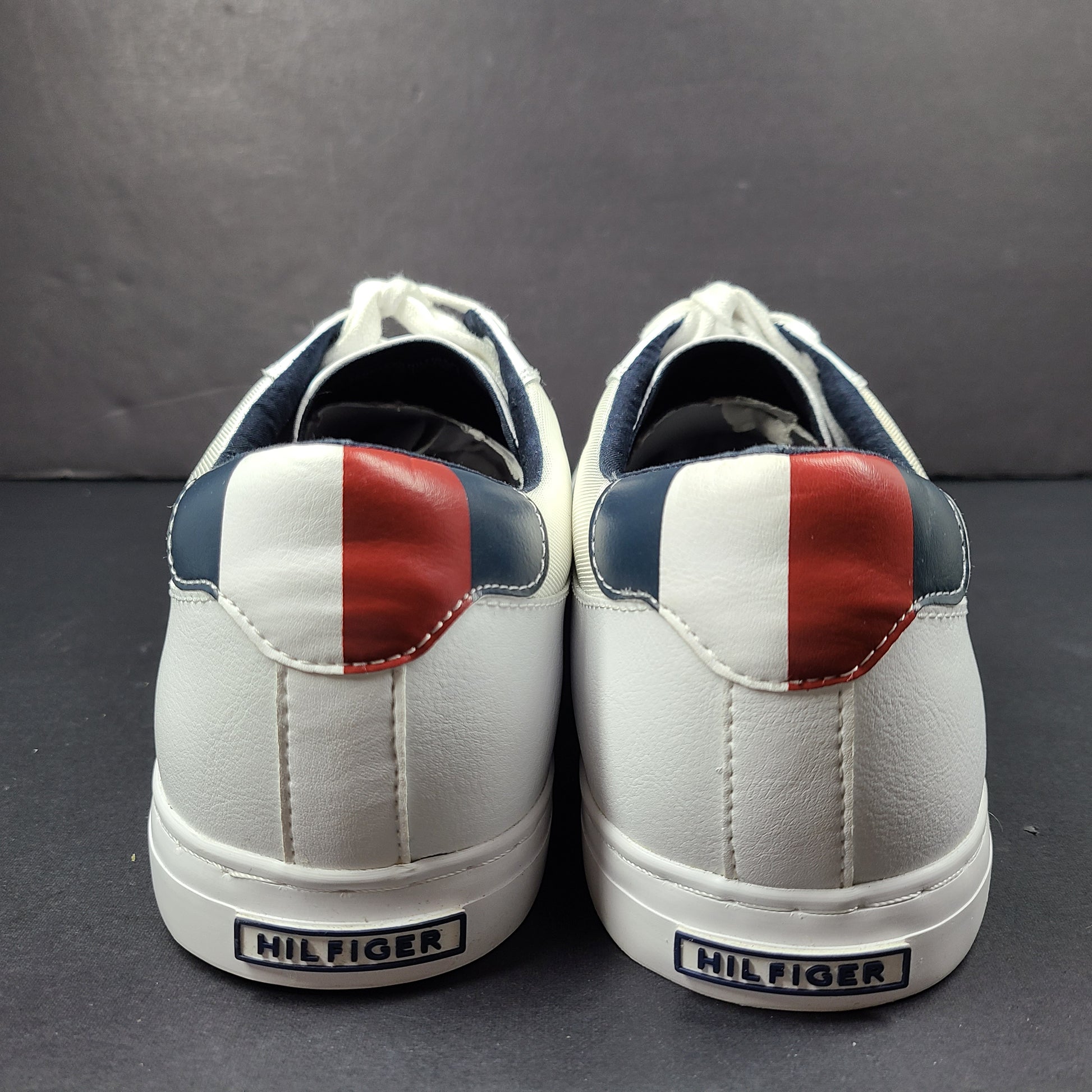 A pair of white and black Tommy Hilfiger Ville Lace-Up Men’s Sneakers.