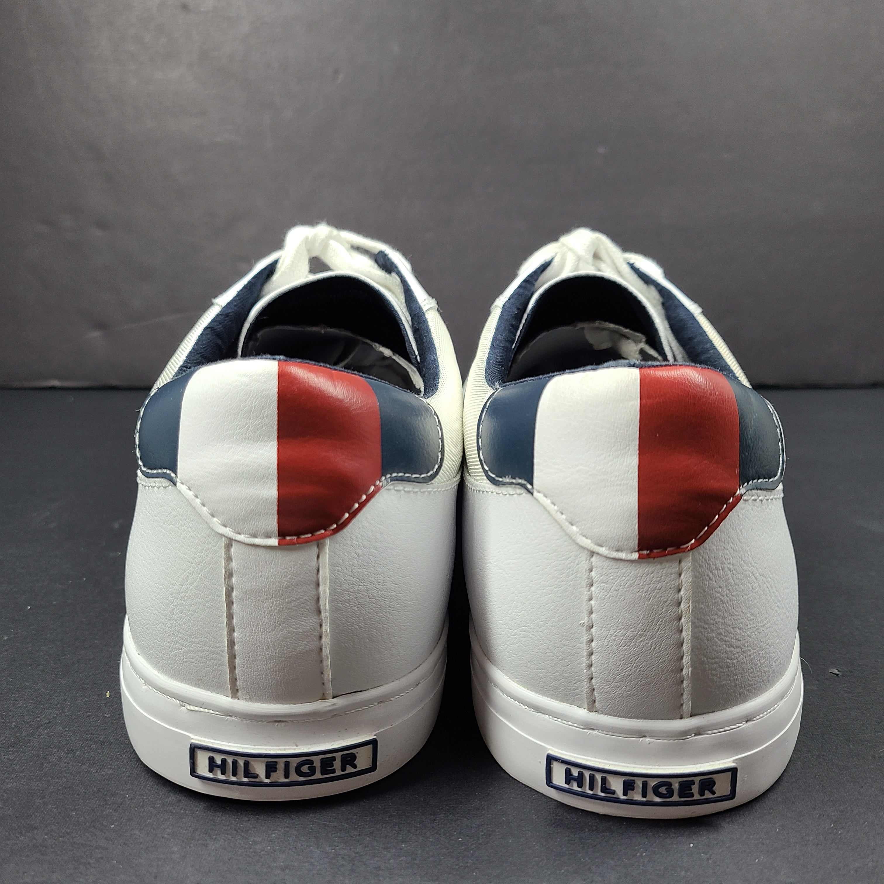 A pair of white and black Tommy Hilfiger Ville Lace-Up Men’s Sneakers.
