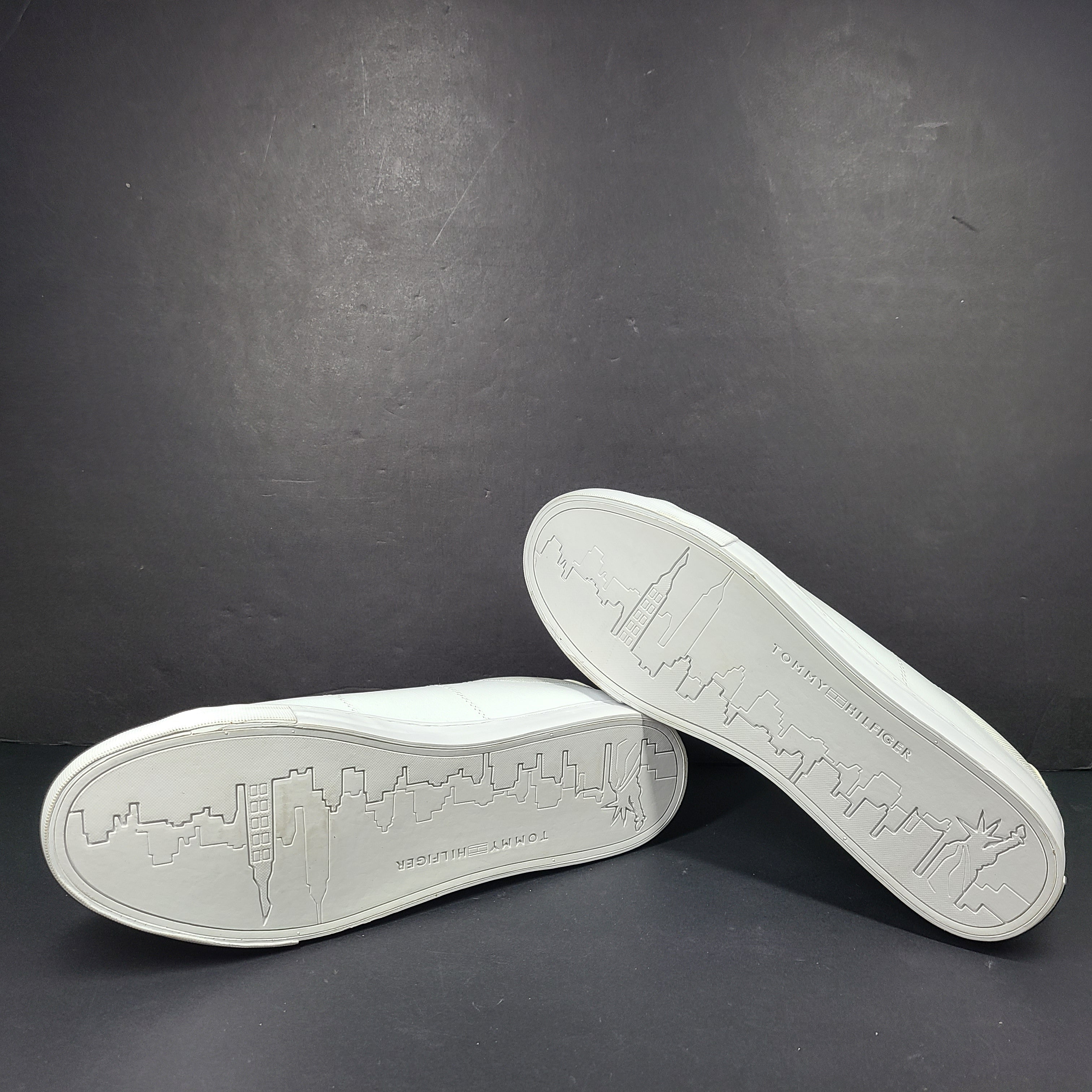 A pair of white and black Tommy Hilfiger Ville Lace-Up Men’s Sneakers.