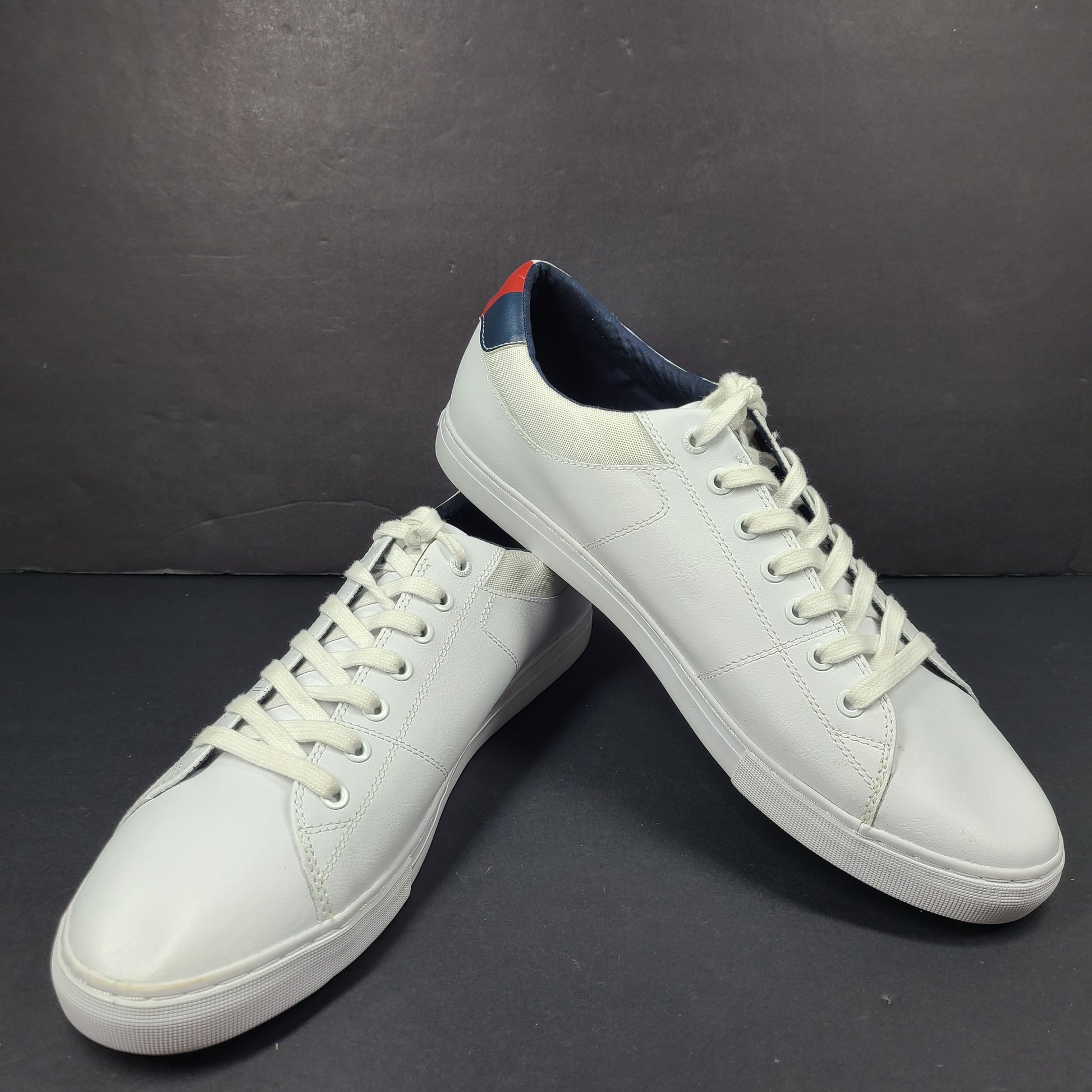 A pair of white and black Tommy Hilfiger Ville Lace-Up Men’s Sneakers.
