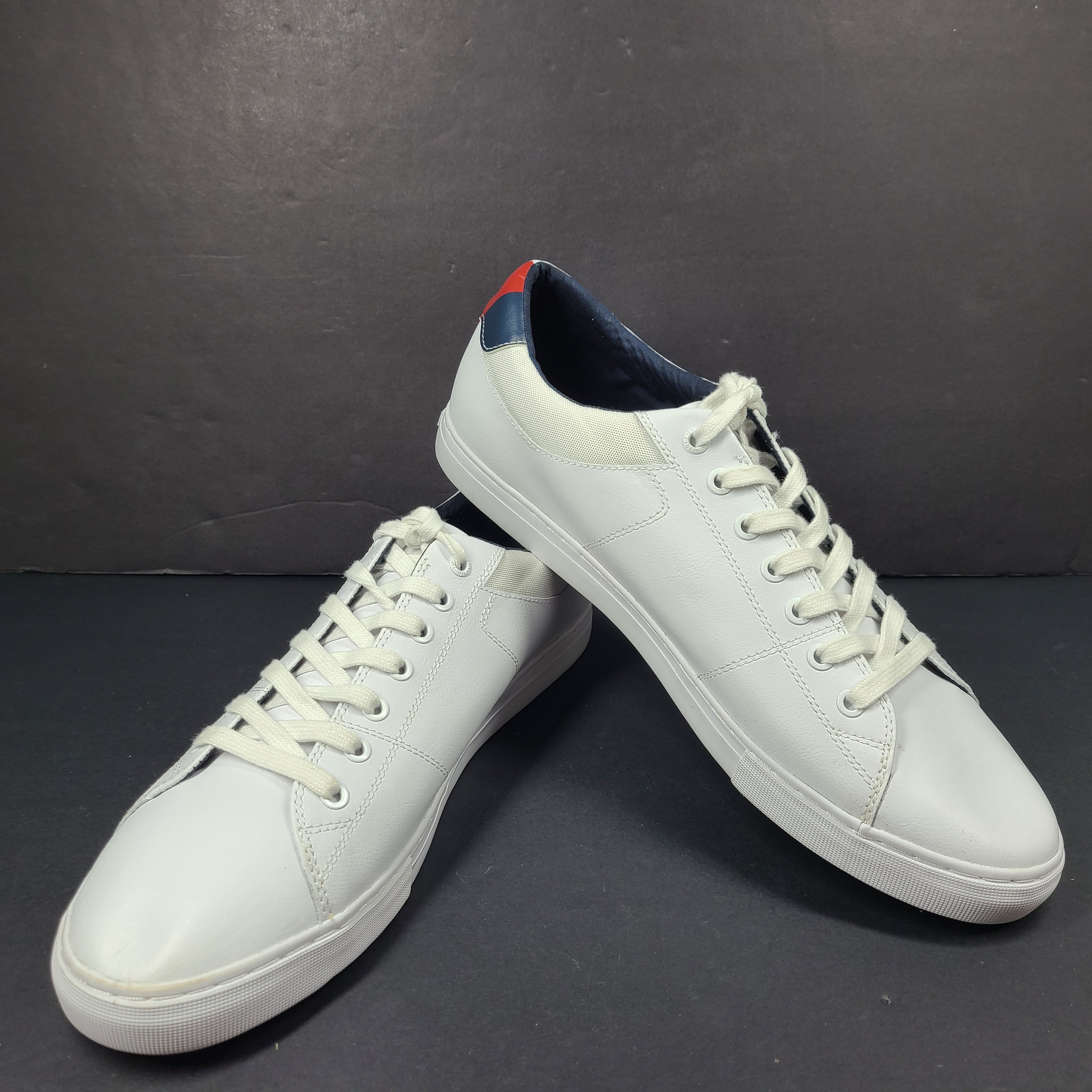 A pair of white and black Tommy Hilfiger Ville Lace-Up Men’s Sneakers.