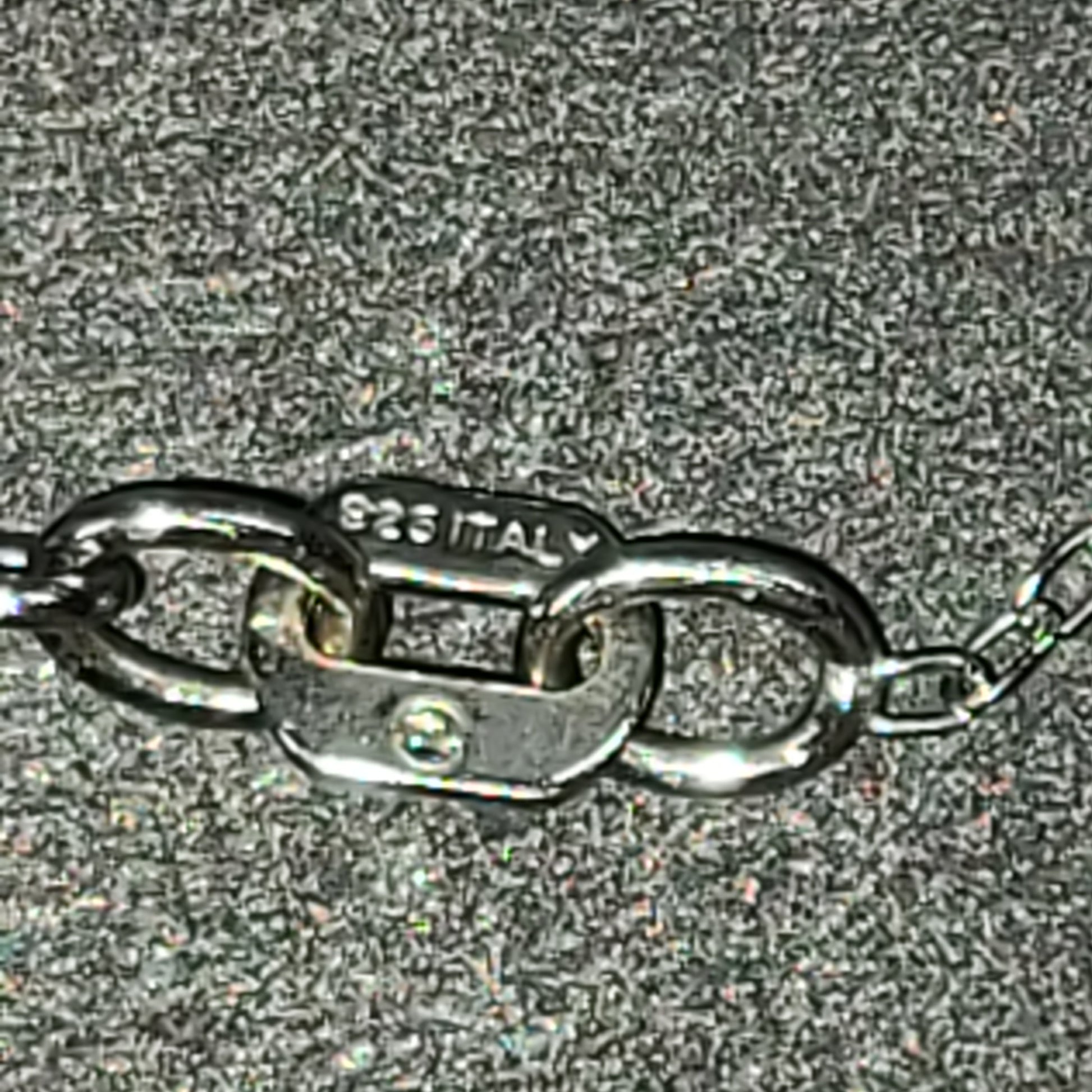 925 sterling silver teardrop pendant necklace with Italian-marked chain.