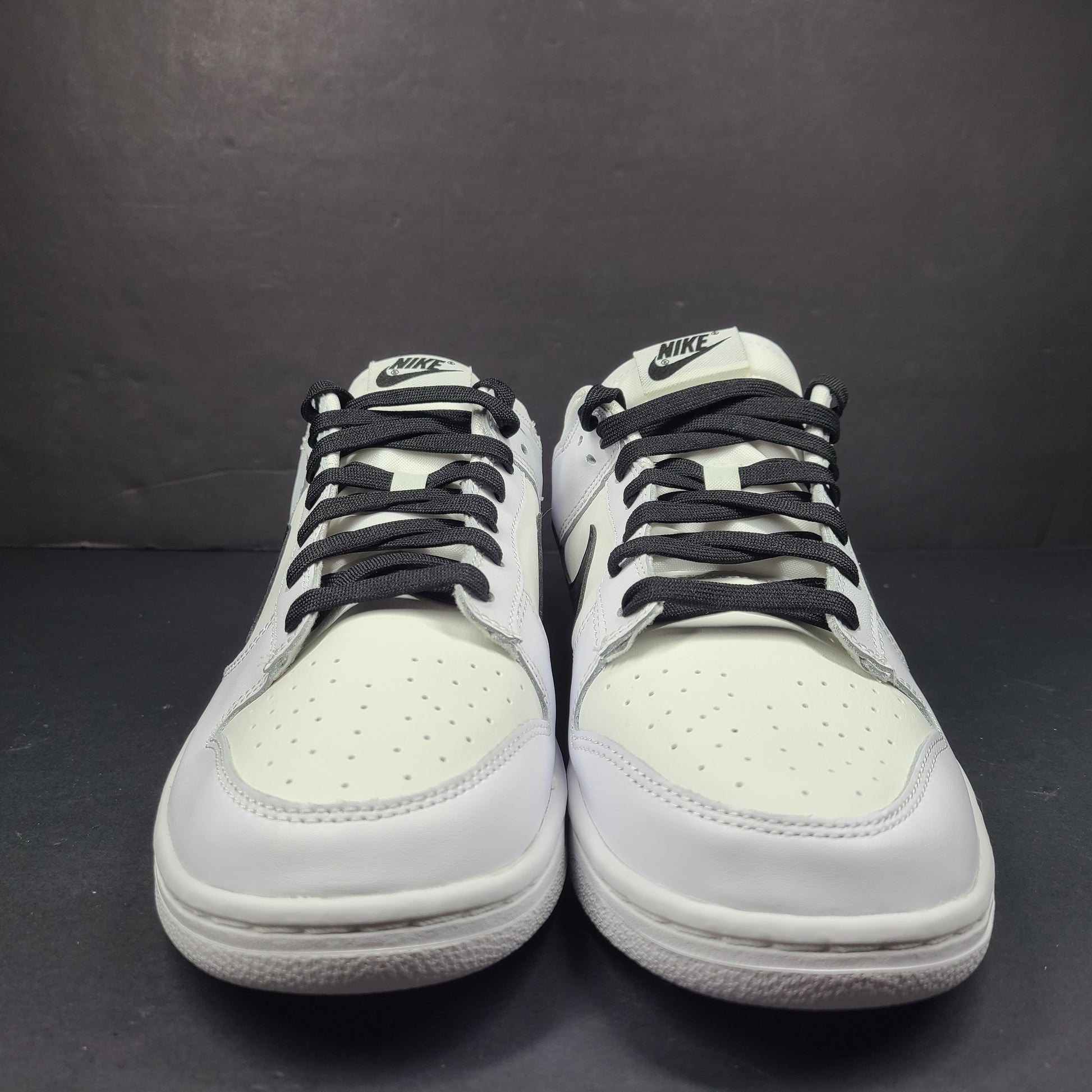 Nike Dunk Low Reverse Panda white/black, US 10.5, model DJ6188-101, made in Vietnam.