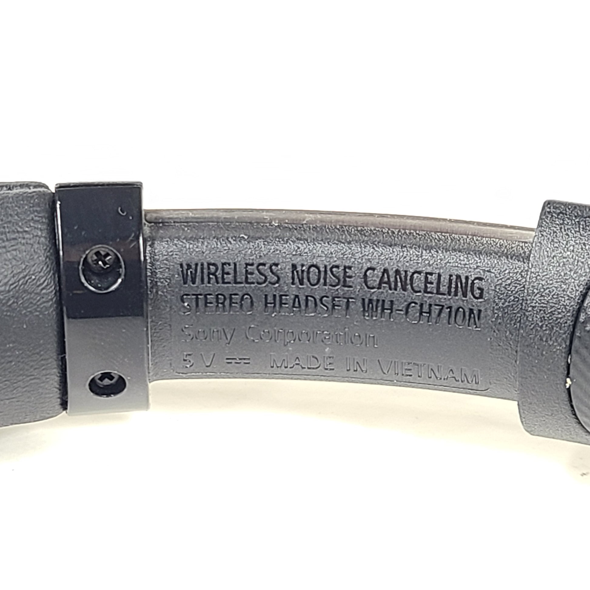 Black Sony WH-CH710N wireless over-ear headphones with active noise cancellation and cushioned earcups for extended comfort.