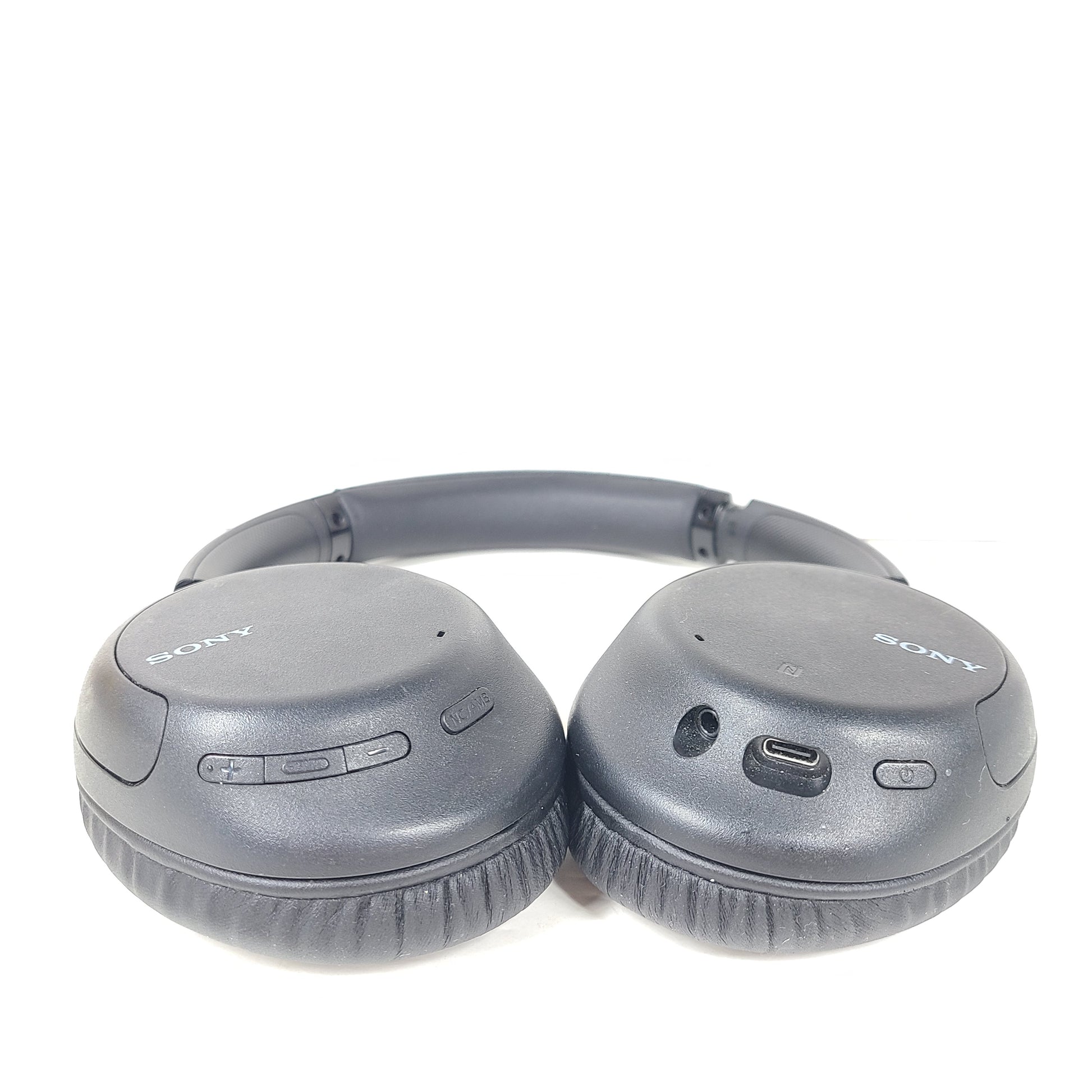Over-ear Sony WH-CH710N wireless headphones in black with active noise cancellation and cushioned earcups.