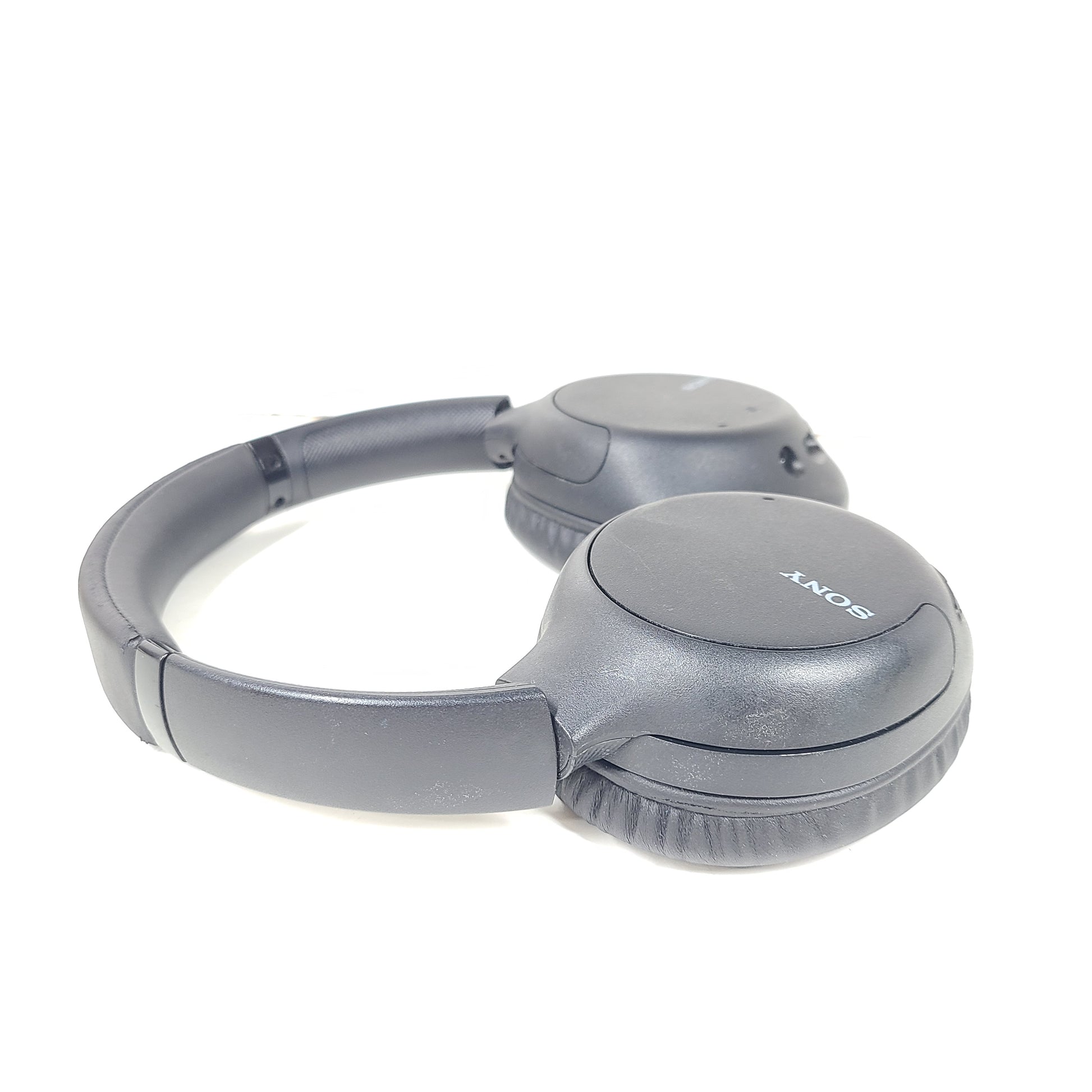 Over-ear Sony WH-CH710N wireless headphones in black with active noise cancellation and cushioned earcups.