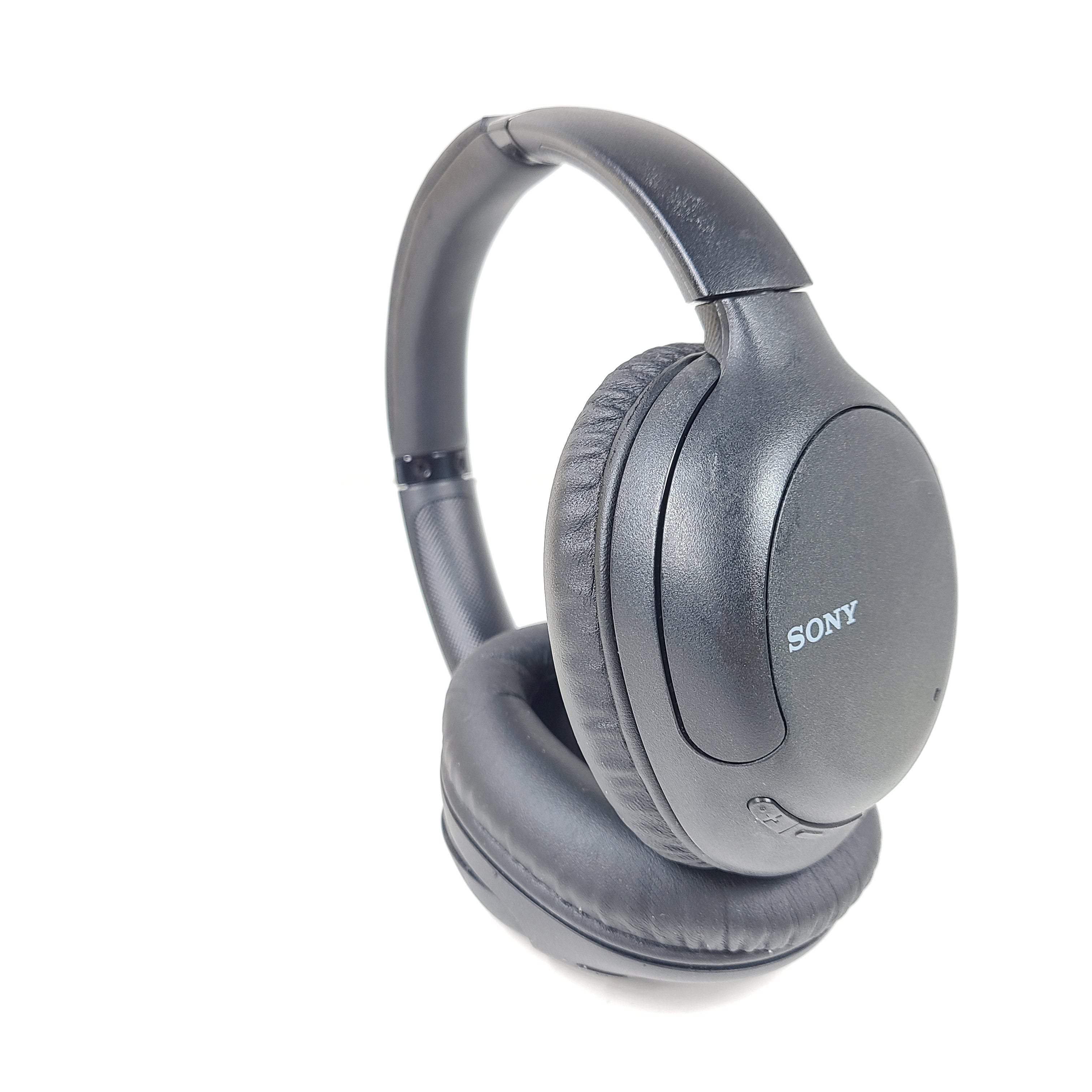 Over-ear Sony WH-CH710N wireless headphones in black with active noise cancellation and cushioned earcups.