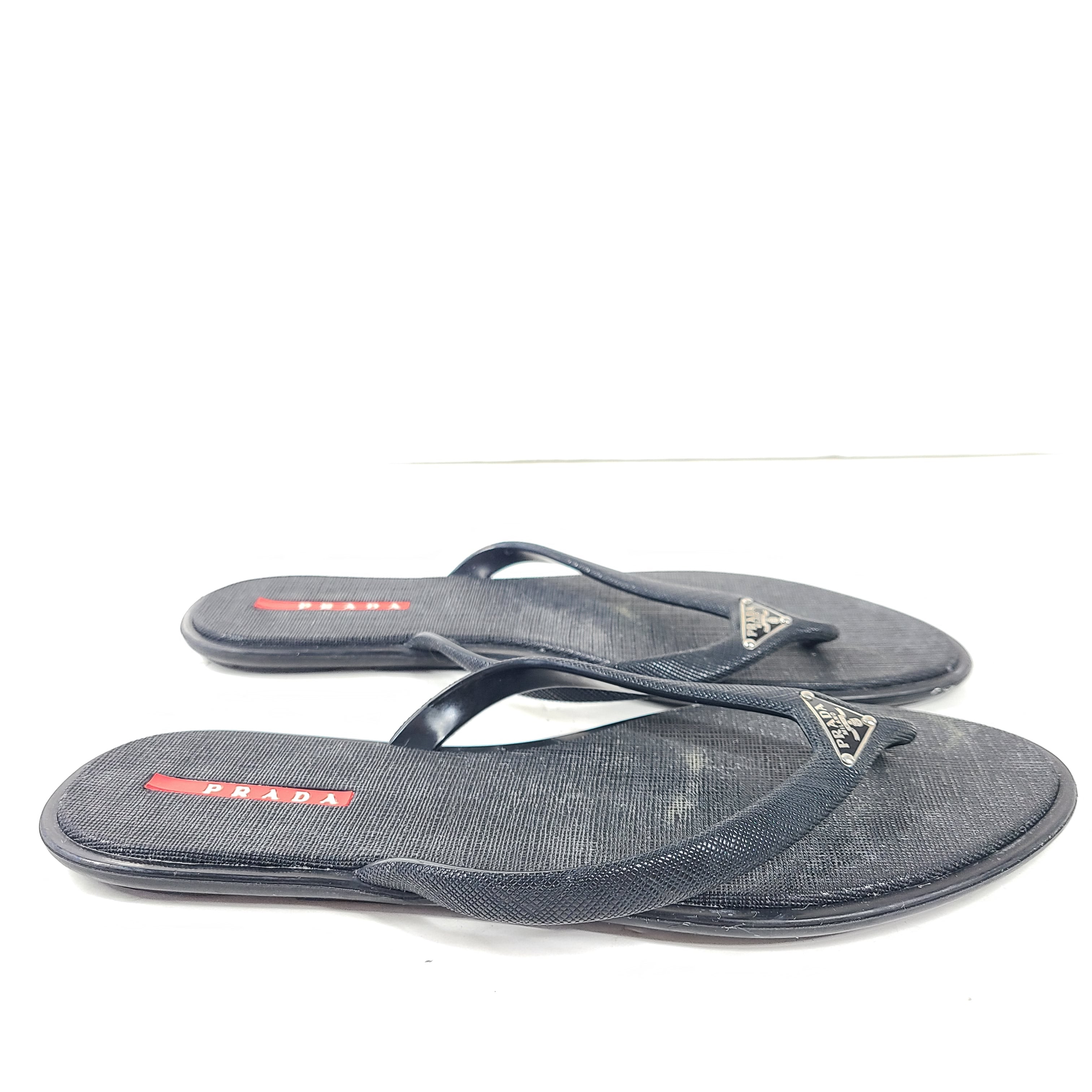 Prada Women's Flip Flops Slides 3Y5152 Black Sz 8/ EU 38