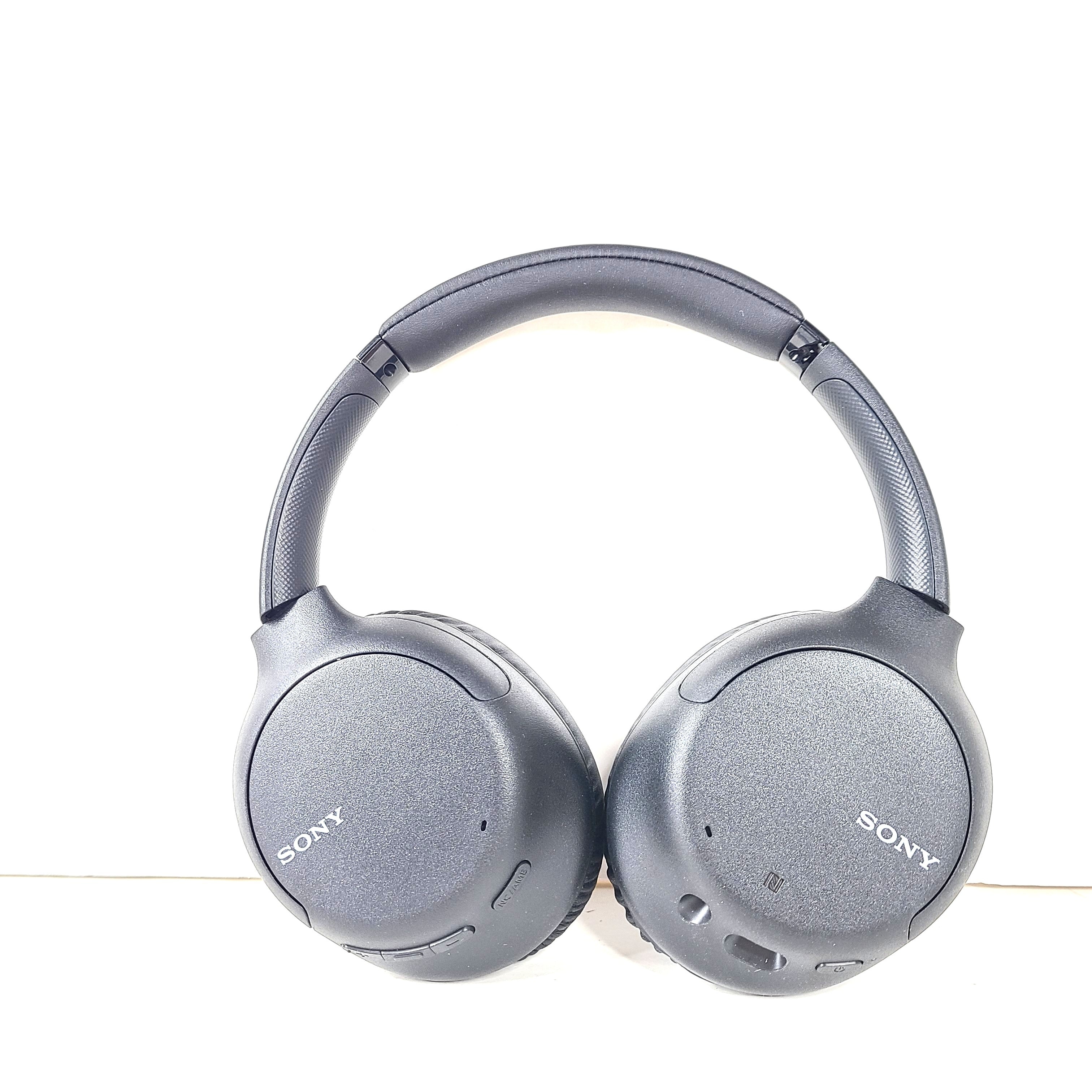 Black Sony WH-CH710N wireless noise-cancelling over-ear headphones designed for comfortable all-day listening.
