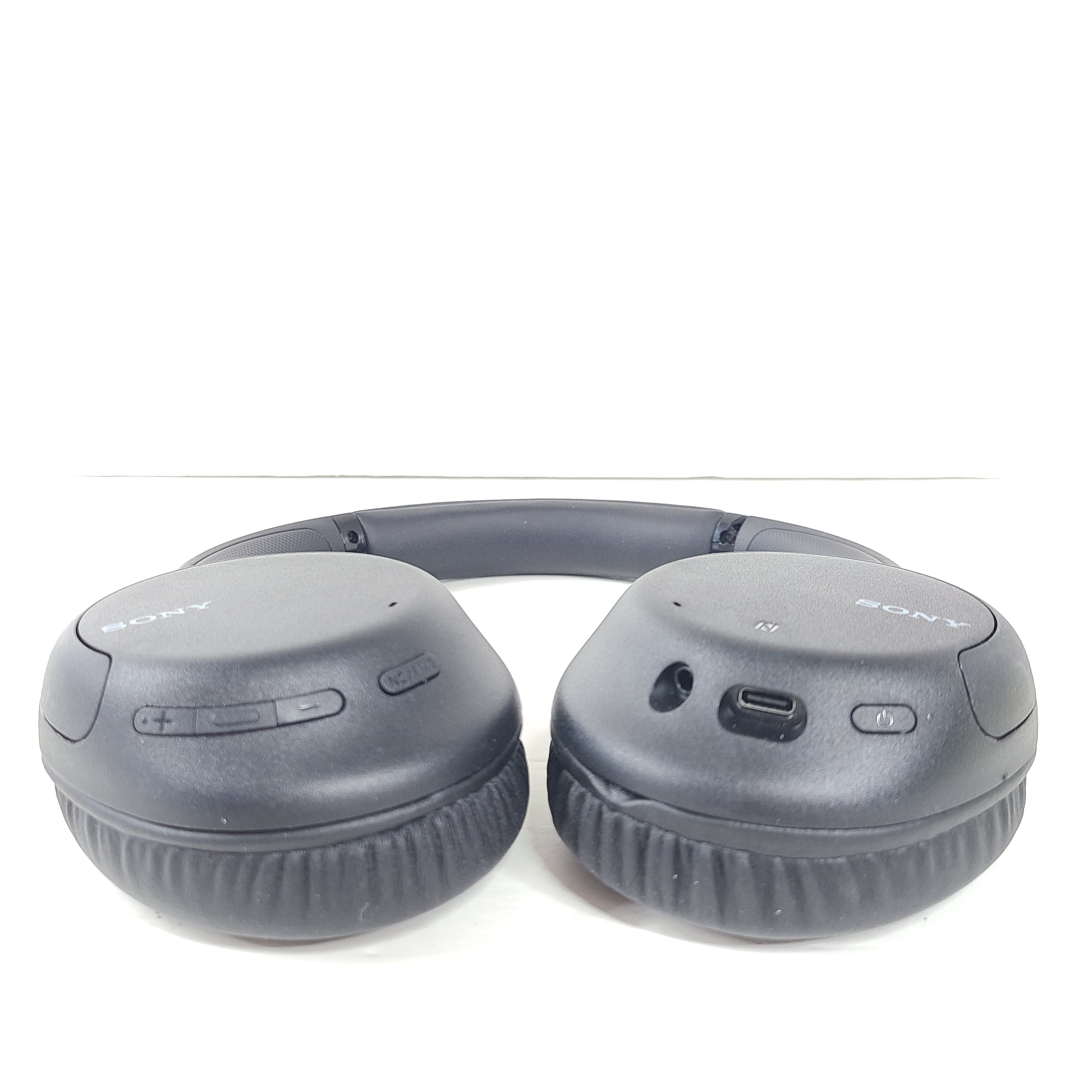 Black Sony WH-CH710N wireless noise-cancelling over-ear headphones designed for comfortable all-day listening.