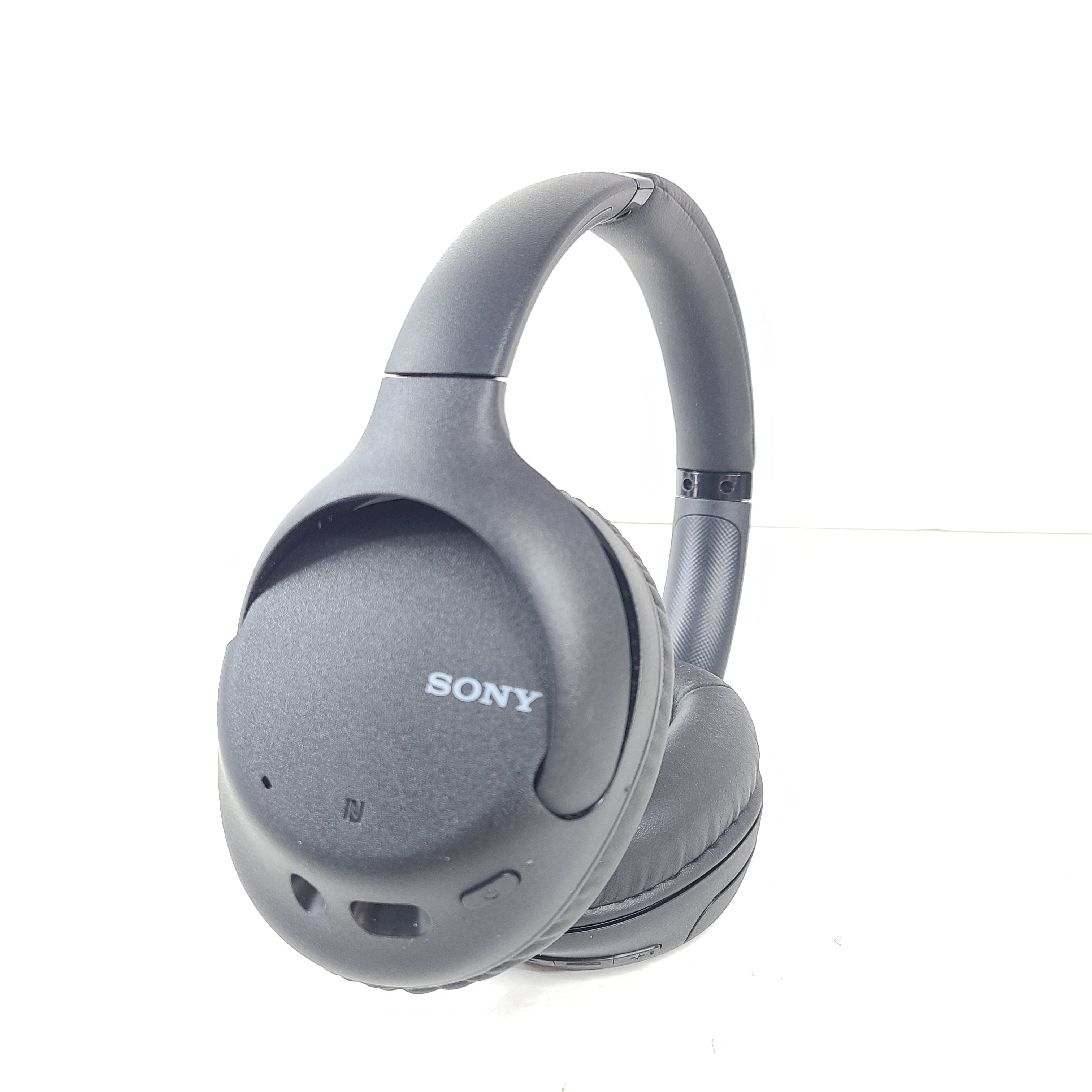 Black Sony WH-CH710N wireless noise-cancelling over-ear headphones designed for comfortable all-day listening.