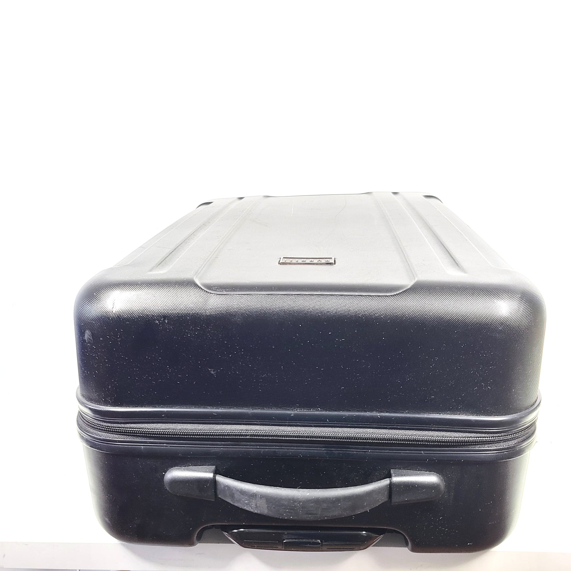 Black ABS/PC hardshell luggage HLG1602 by InUSA with minor surface wear and light scratches.