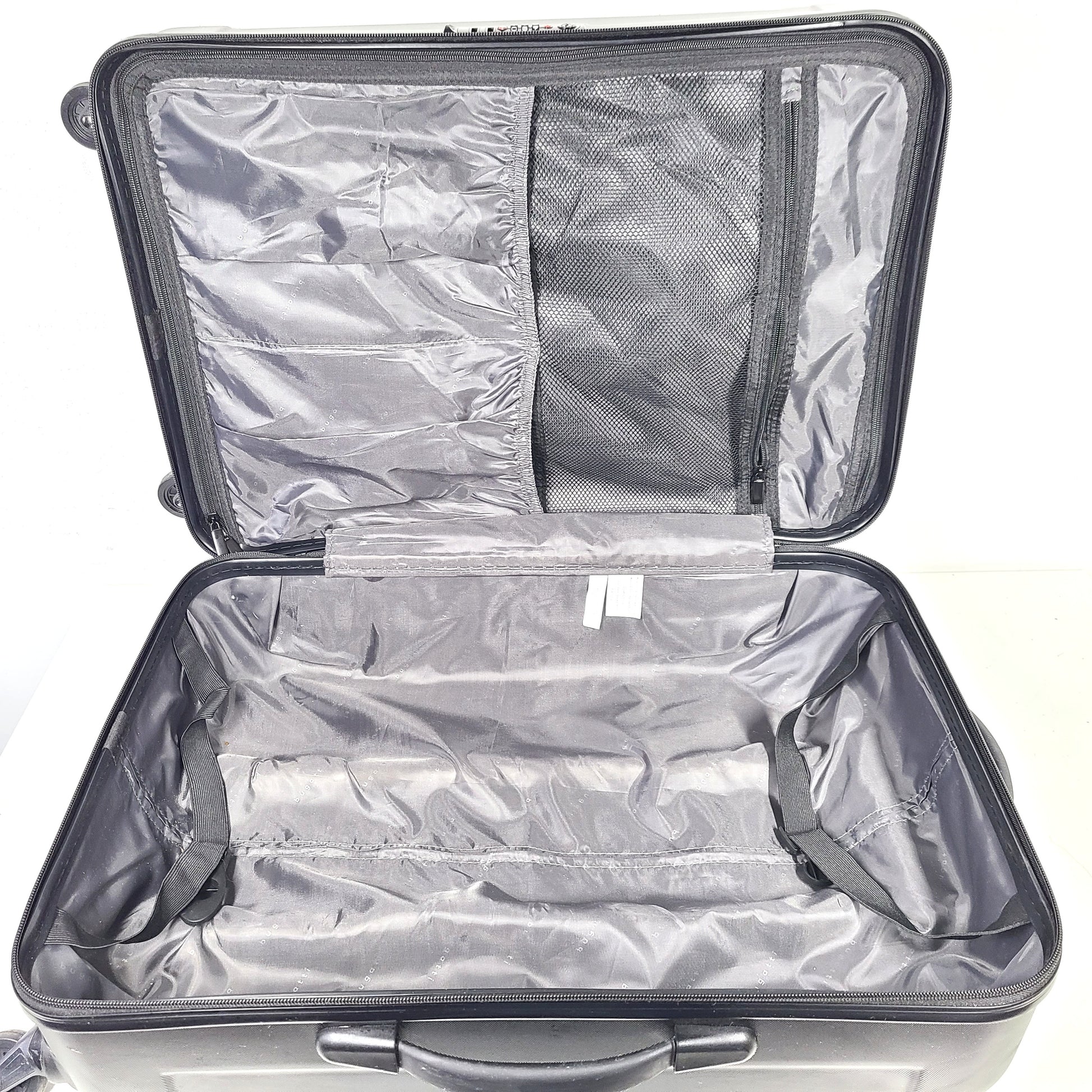 Black ABS/PC hardshell luggage HLG1602 by InUSA with minor surface wear and light scratches.