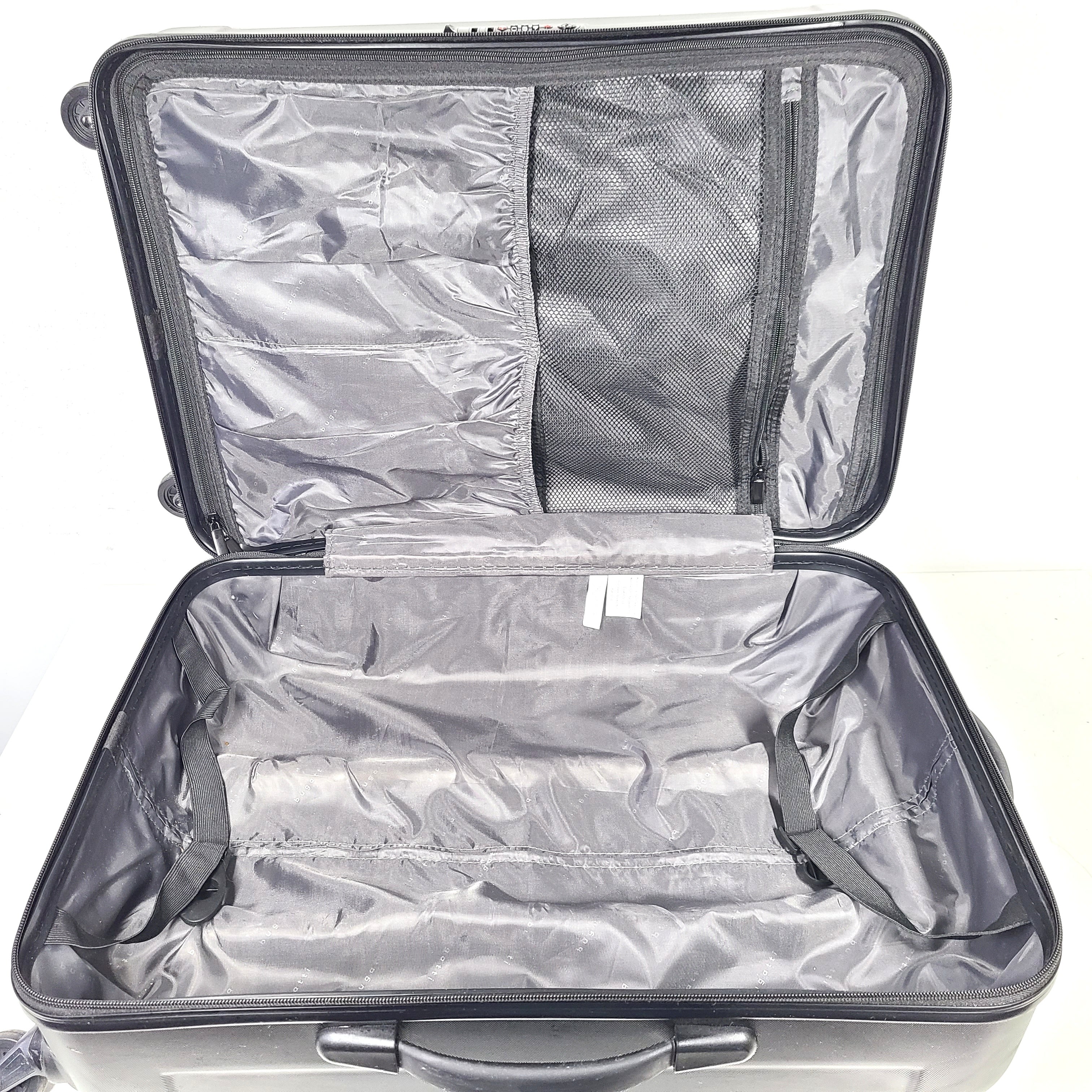 Black ABS/PC hardshell luggage HLG1602 by InUSA with minor surface wear and light scratches.