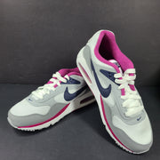White, grey and pink Nike Air Max Correlate women's sneaker in US size 7.5 with Air Max cushioning.