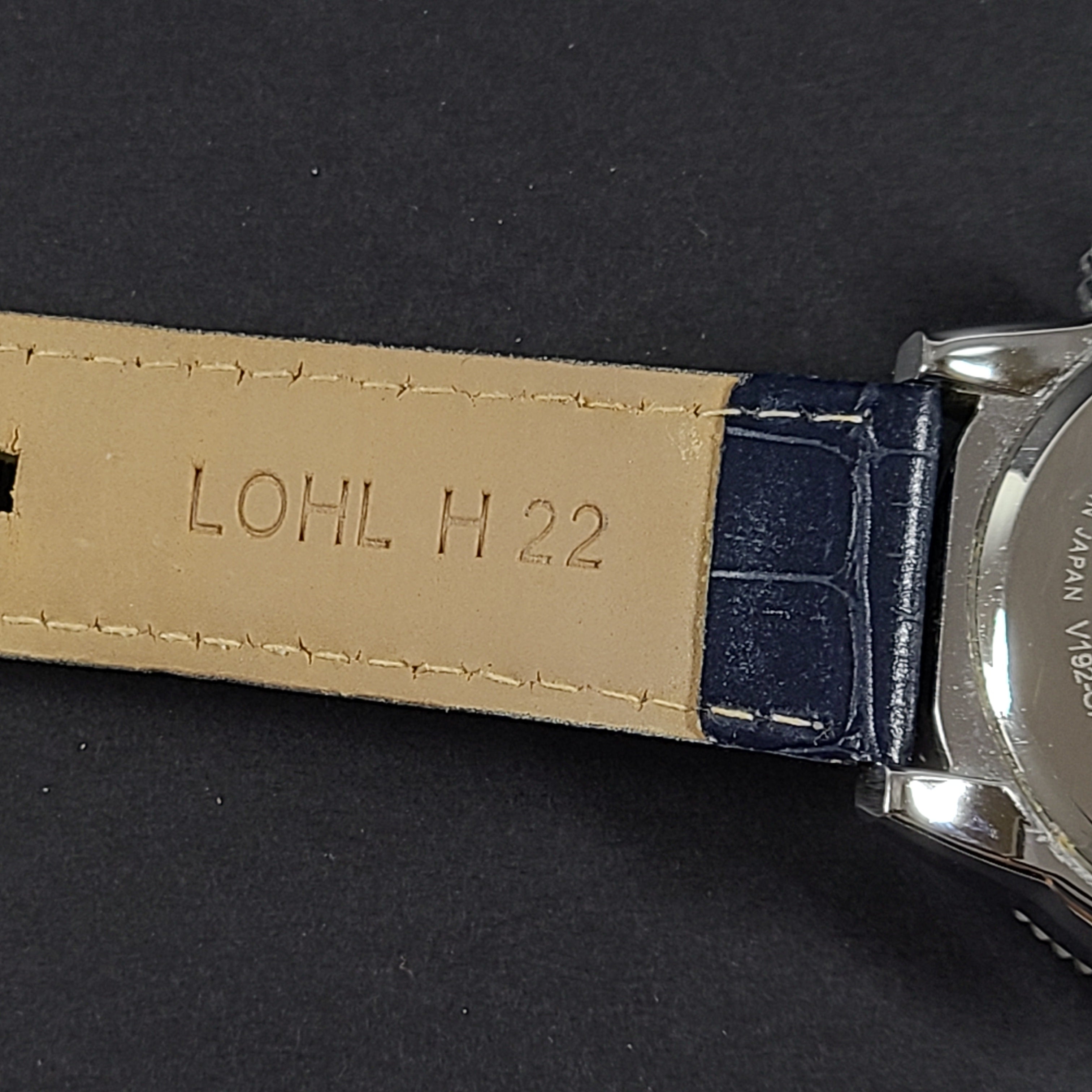 Seiko Prospex solar chronograph with blue dial and stainless steel case and bracelet.