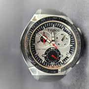 Tissot T Navigator 3000 stainless steel wristwatch with black dial and metal bracelet.