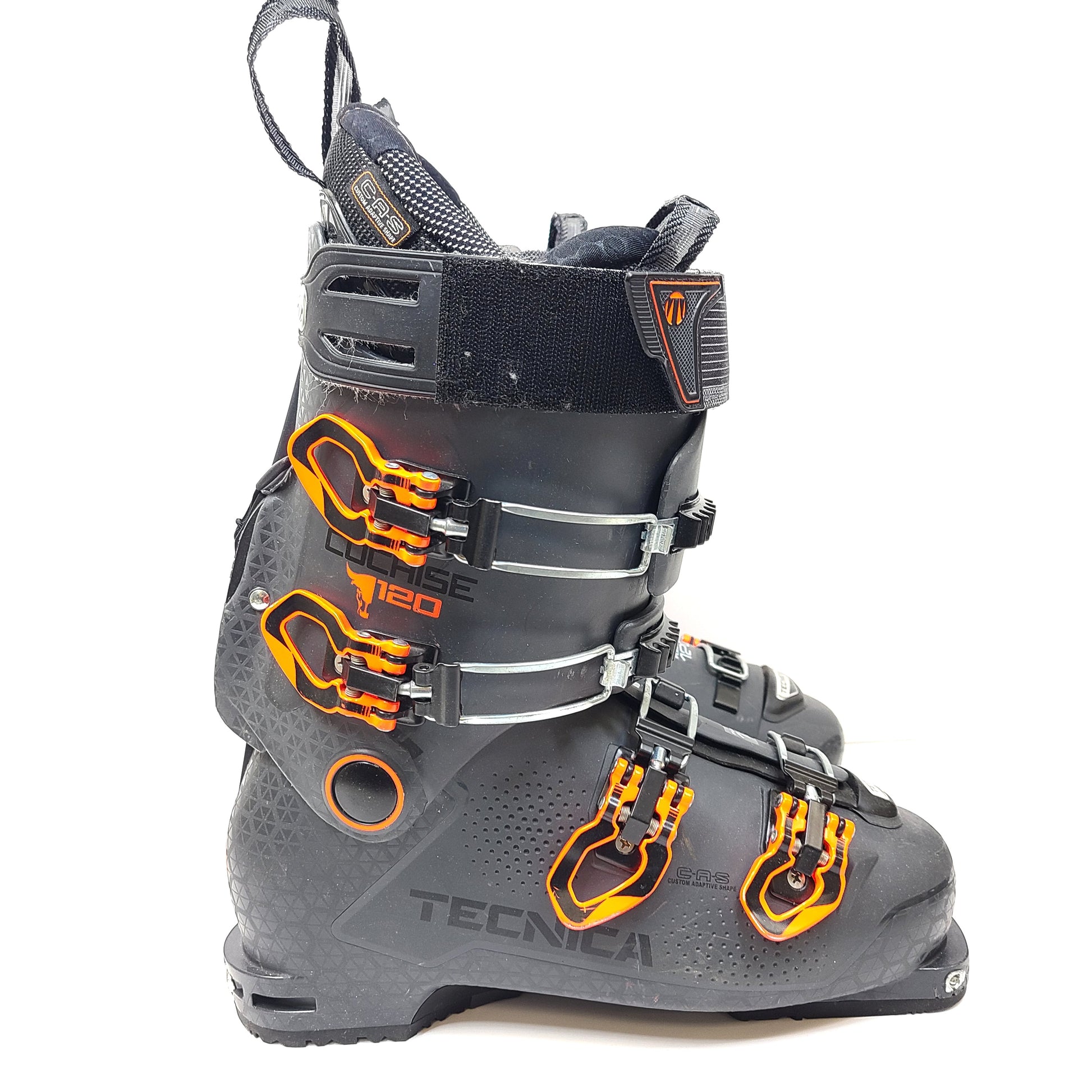 Black Tecnica Cochise 120 ski boots size 26.5 for high-performance all-mountain and alpine touring.
