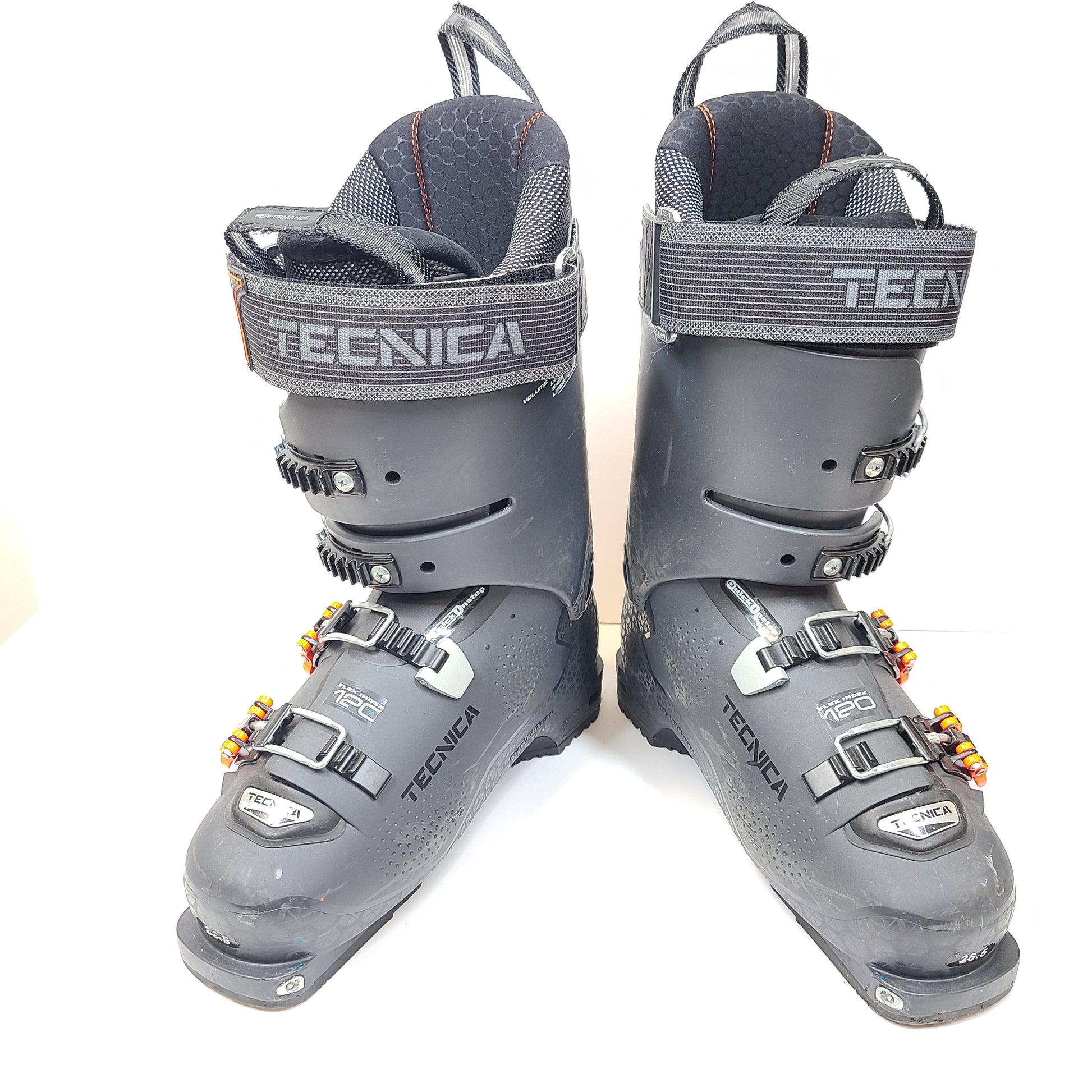 Black Tecnica Cochise 120 ski boots size 26.5 for high-performance all-mountain and alpine touring.