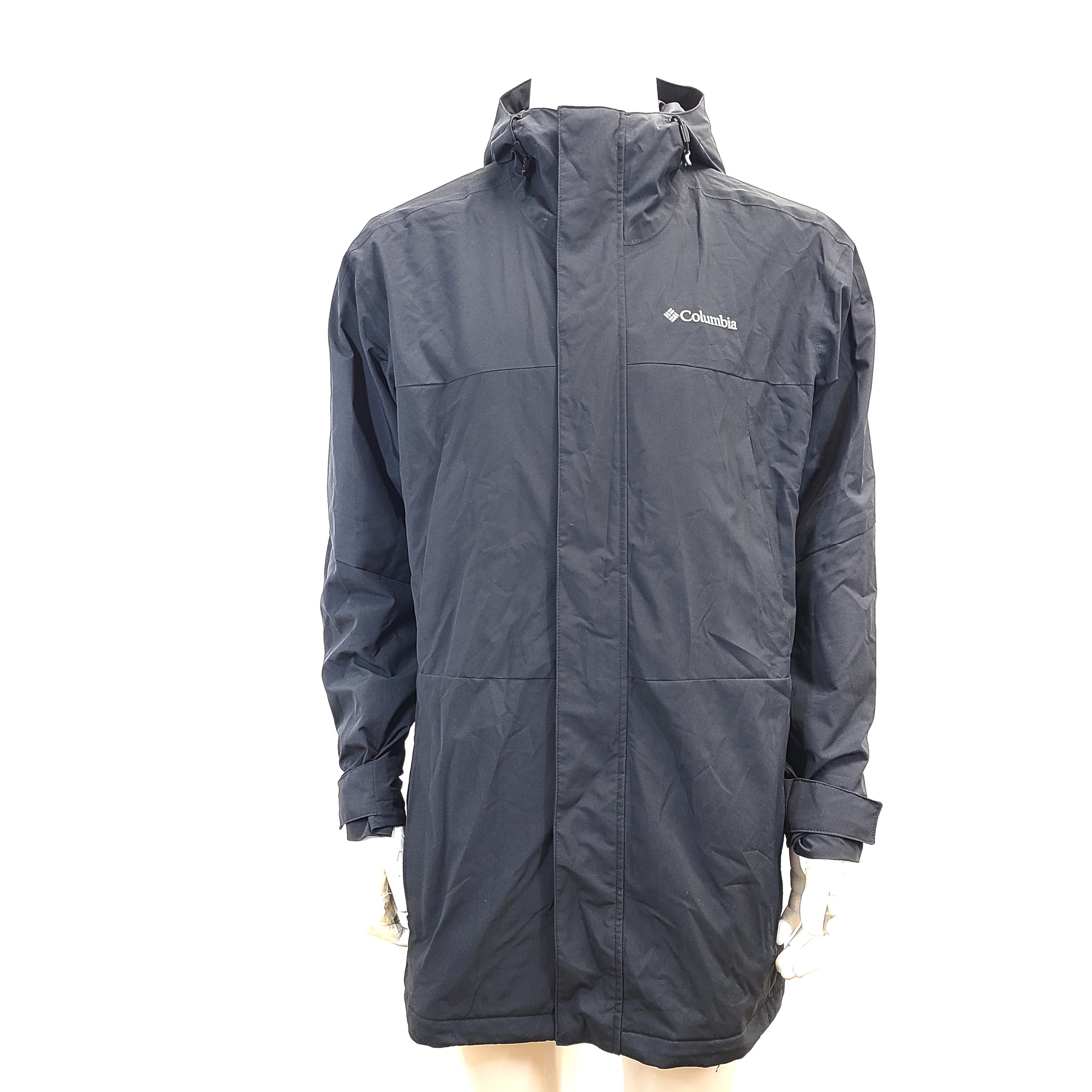 Dark blue Columbia polyester-lined jacket, model WO1282 1840671 in size M for versatile layering.