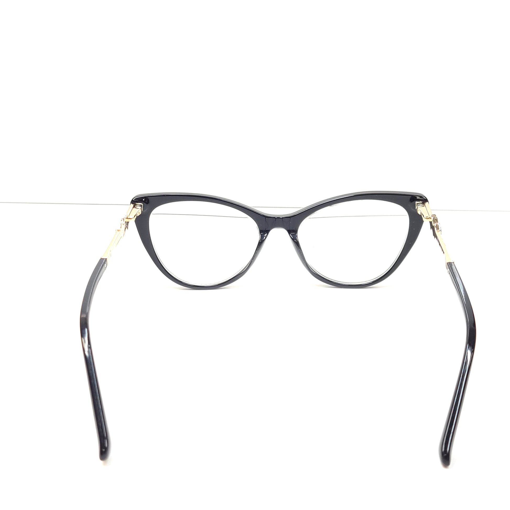 Dior RD A10123 black eyeglasses with gold temples and Italian frame measurements 52□17-145.