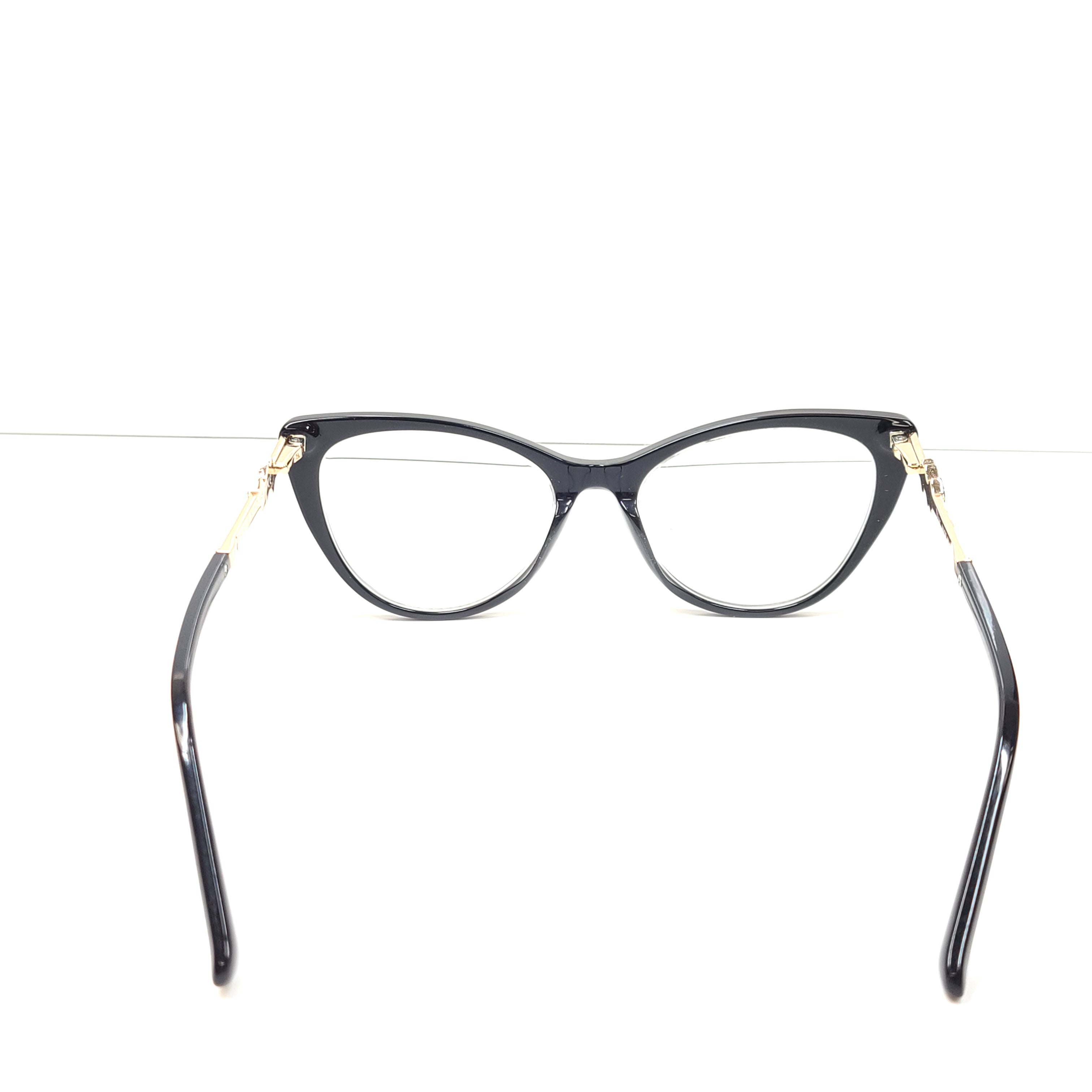 Dior RD A10123 black eyeglasses with gold temples and Italian frame measurements 52□17-145.