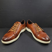 Brown Stacy Adams men's leather shoes in size 14 with textile lining and manmade sole designed for dress-casual wear.