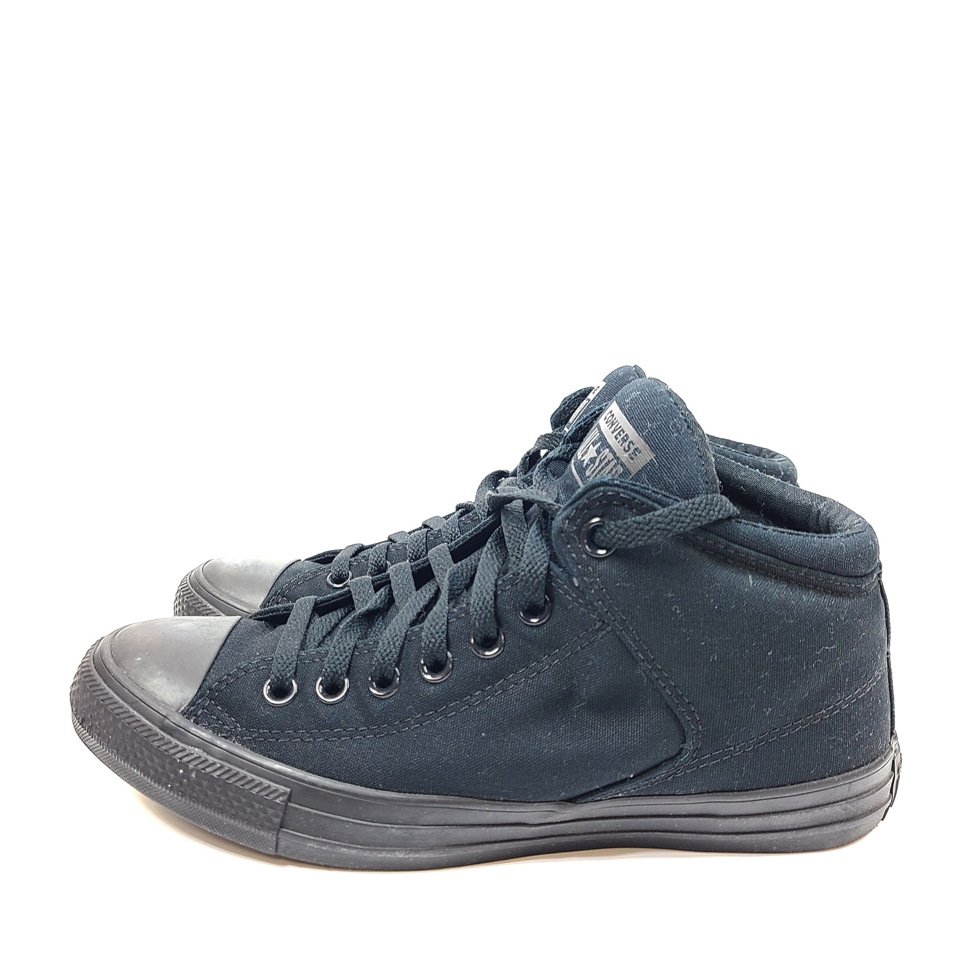 Converse All Star High Street sneakers in black, men's US size 8, model 149432C.