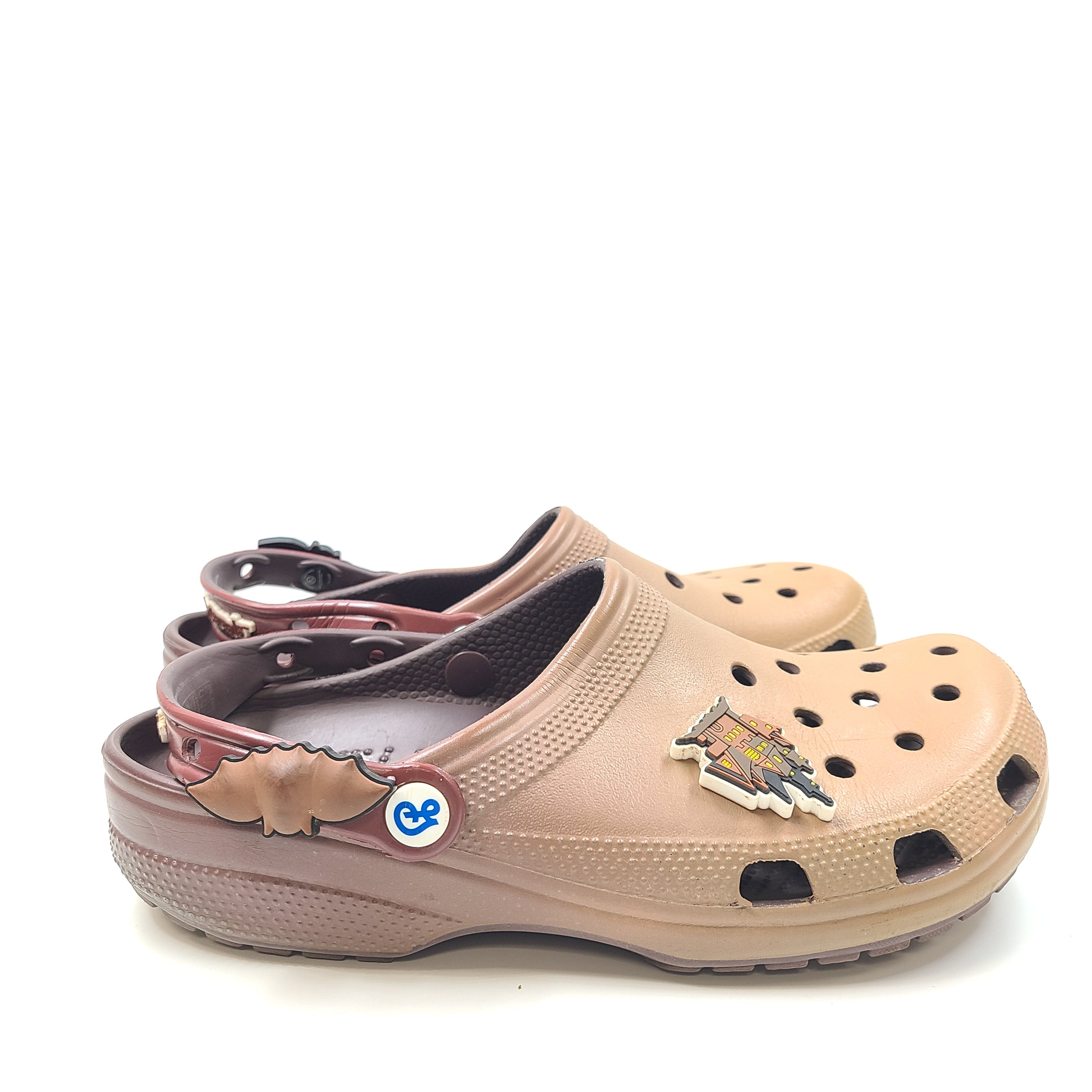 Brown Crocs Monster Cereals limited-edition clog with branded strap and upper charm.