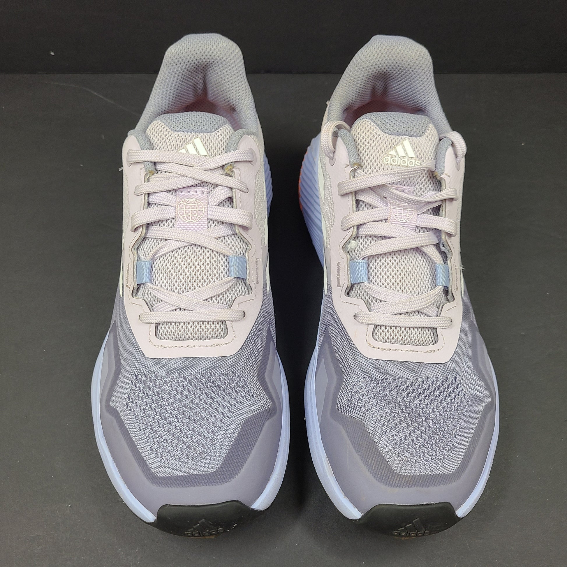 Adidas Terrex HR1190 women's trail running shoes in gray, orange and light blue, size US 5.5.