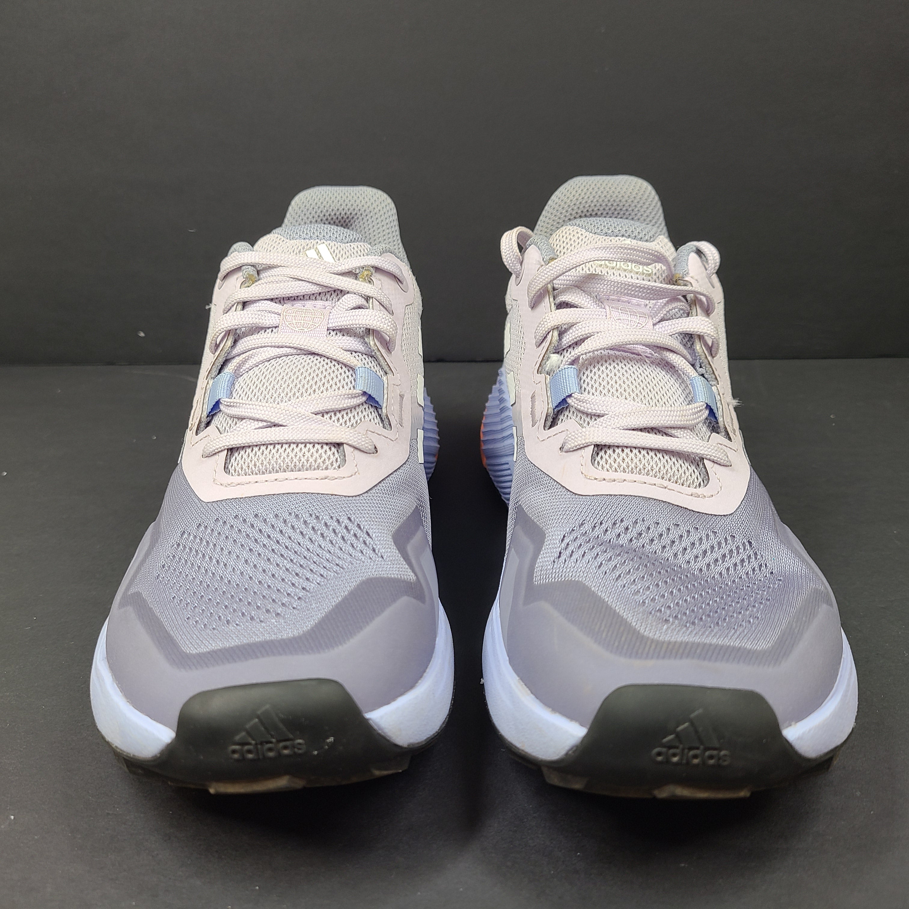 Adidas Terrex HR1190 women's trail running shoes in gray, orange and light blue, size US 5.5.