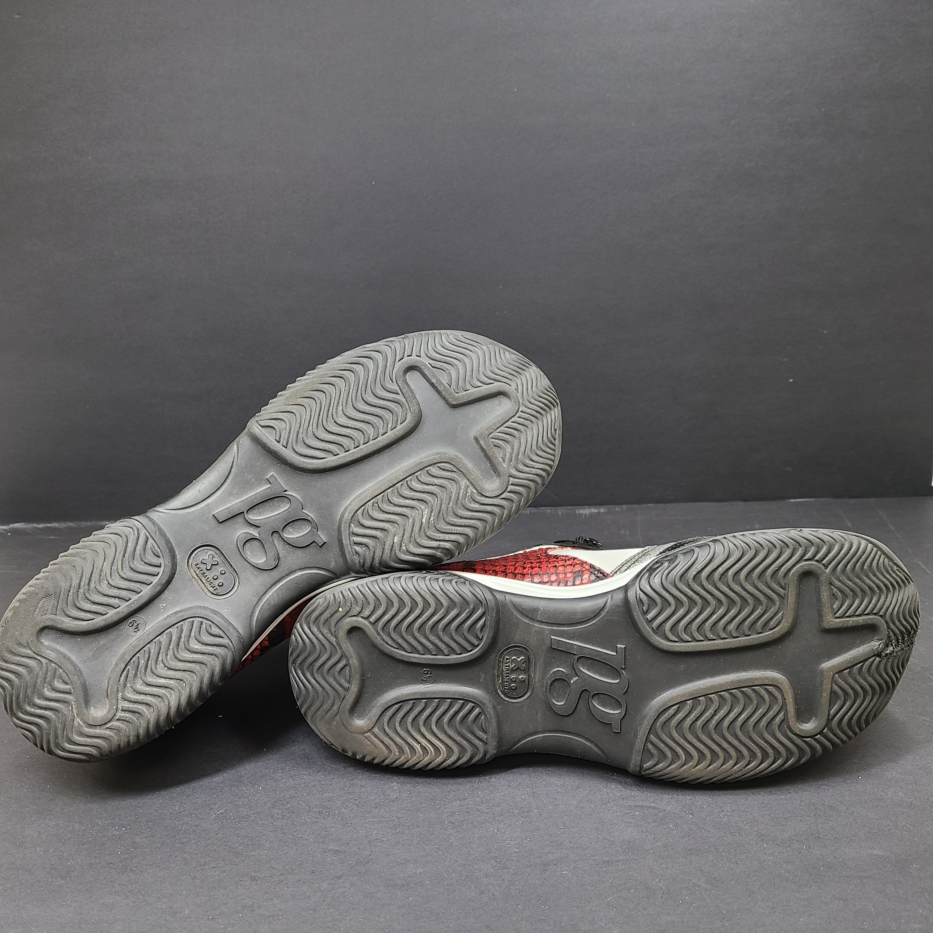 Paul Green multicolor women's sneakers size 6.5 with white, black and red accents and branded "pg" sole.