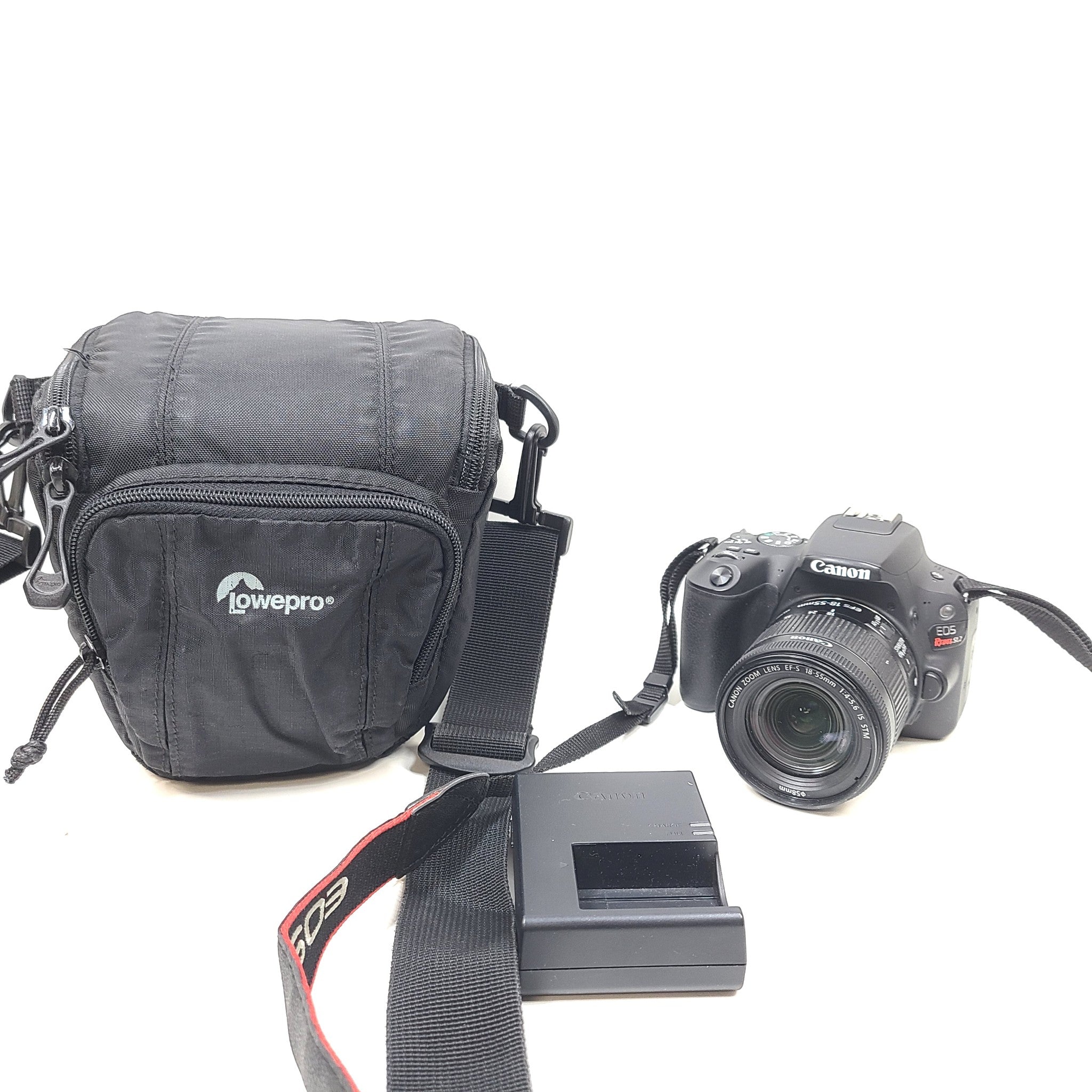 Canon EOS Rebel SL2 24.2MP Digital SLR Camera + EF-S IS STM 18-55 + Case + 64GB