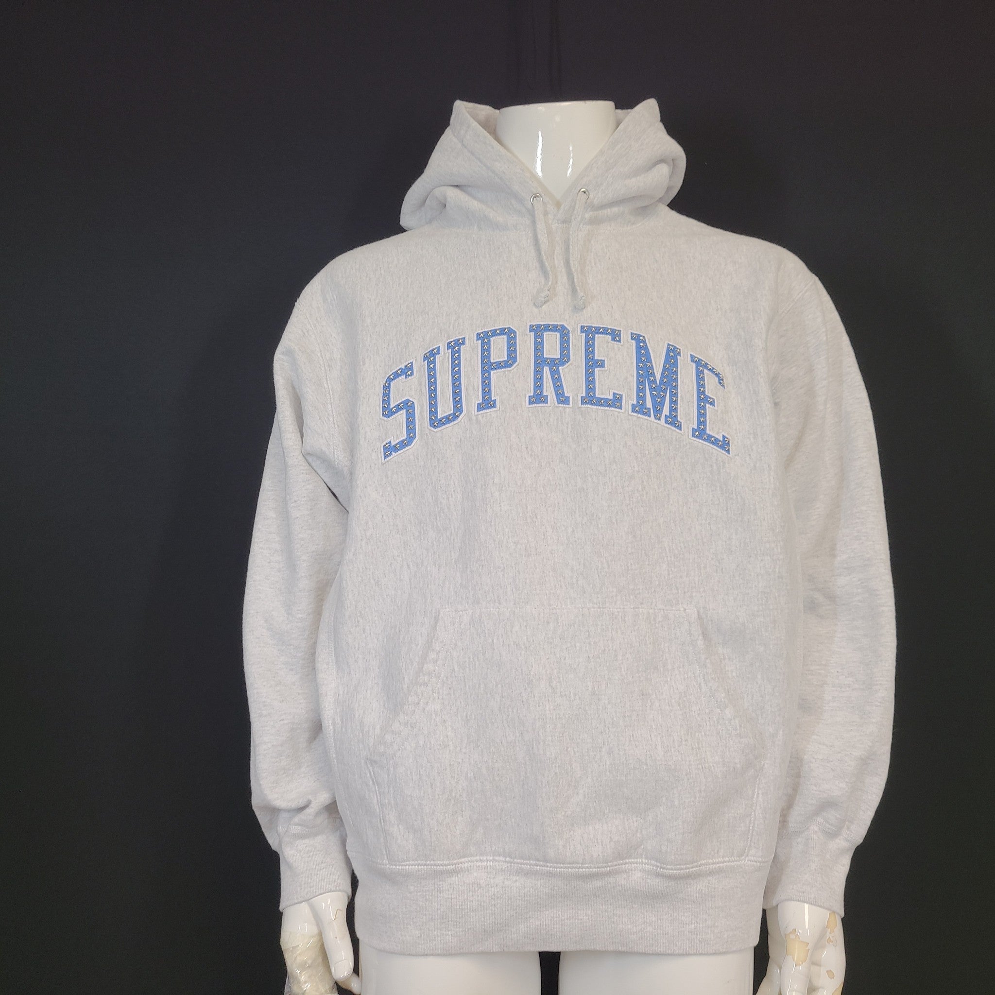 Supreme Men's Stars Arc Hoodie Light Gray Sz L
