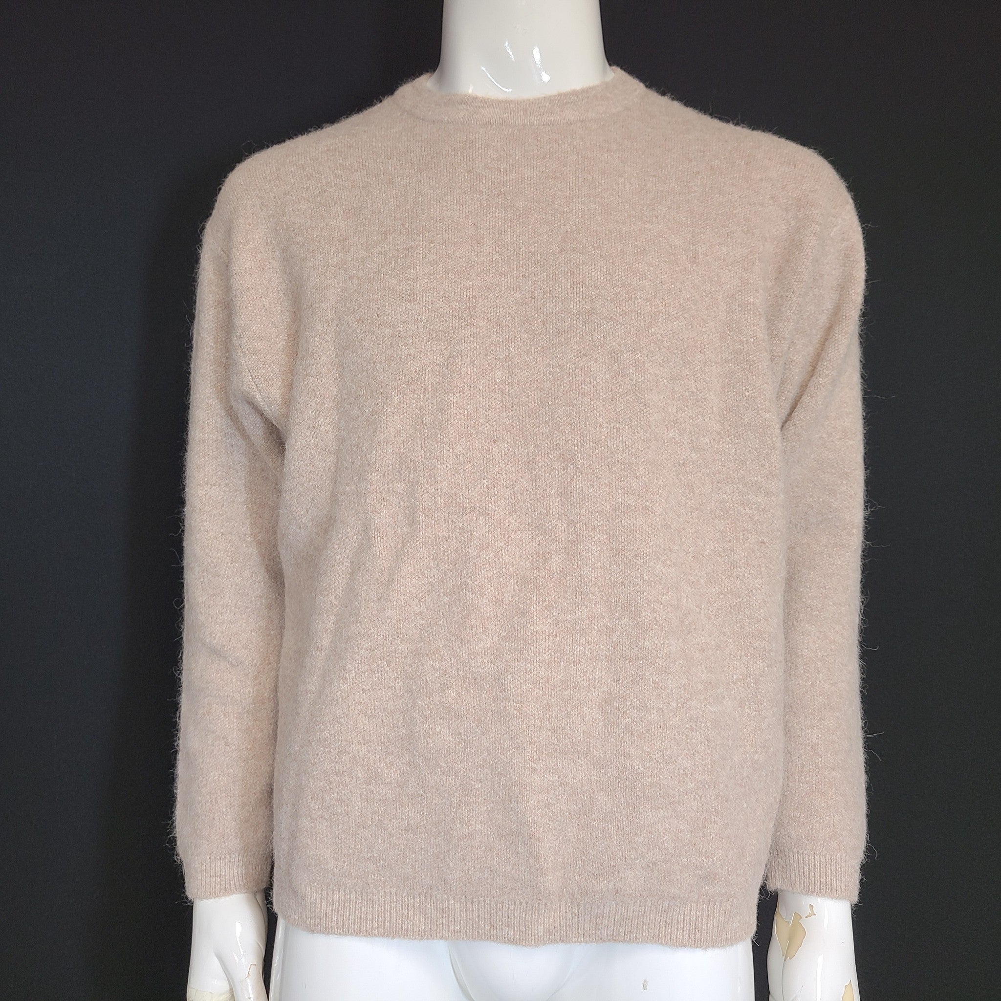 Lululemon Men's Alpaca Wool-Blend Crewneck Sweater Heathered White Opal Beige M