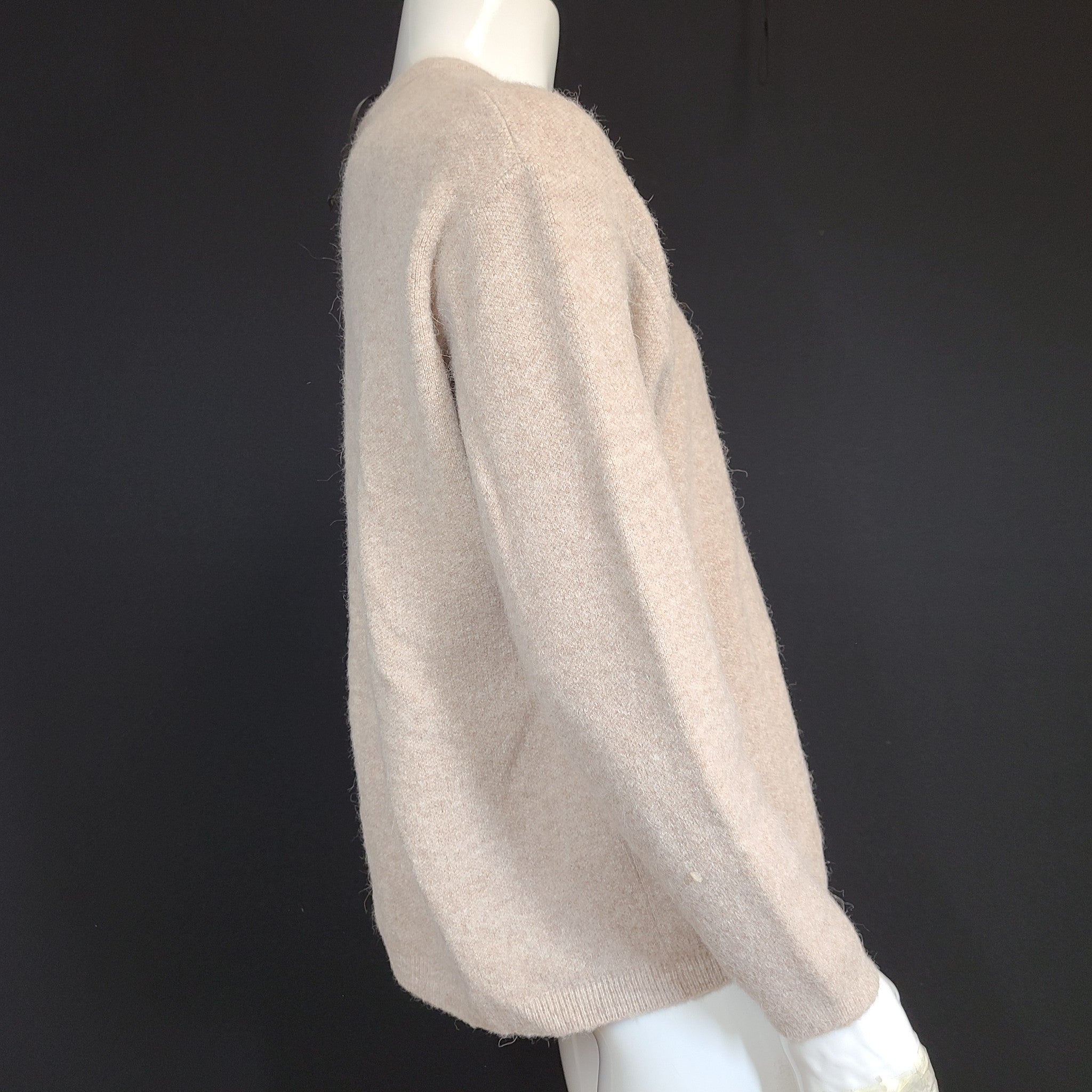 Lululemon Men's Alpaca Wool-Blend Crewneck Sweater Heathered White Opal Beige M