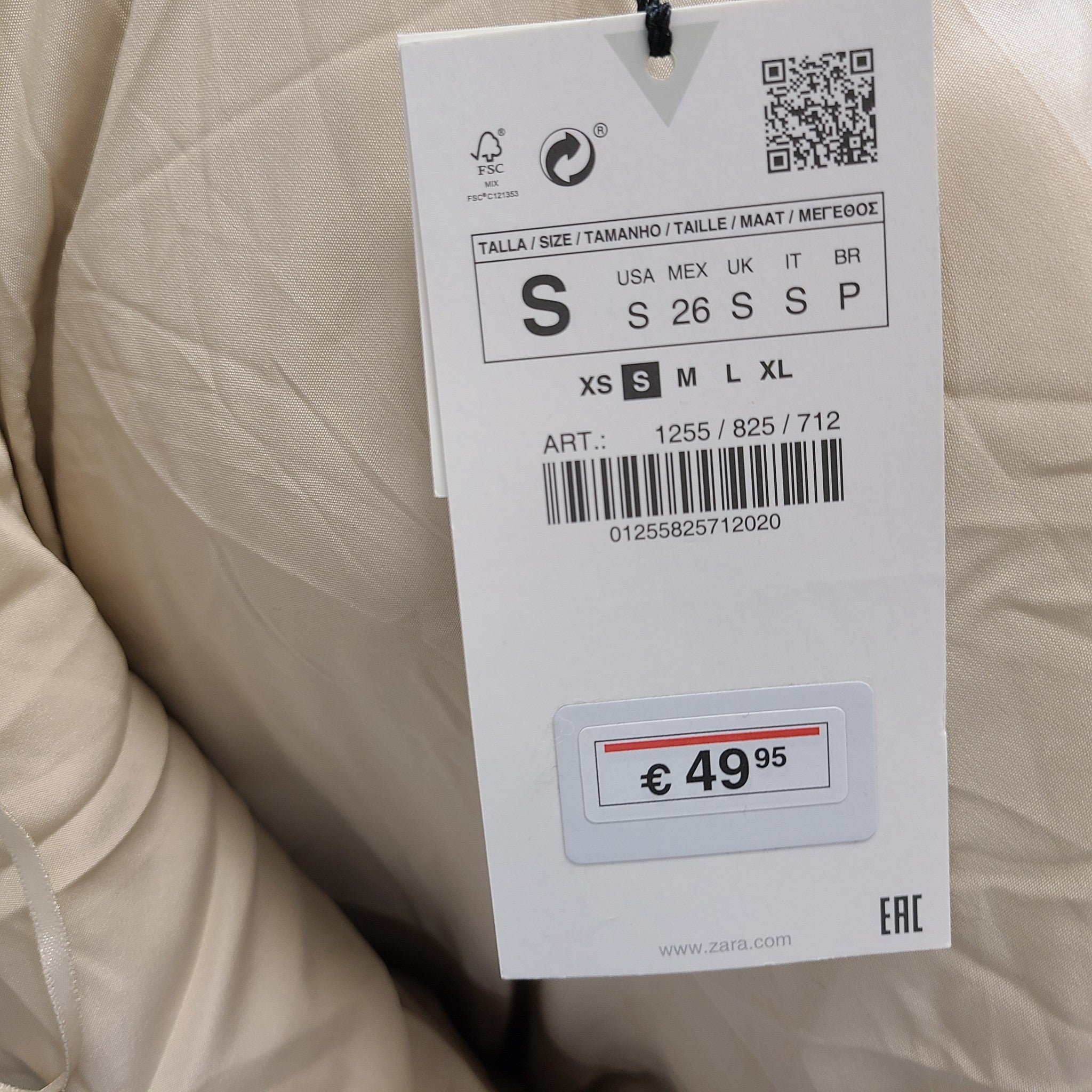 Zara Women's Short Cropped Fleece Jacket Faux Sherpa Ecru Beige Sz S NWT
