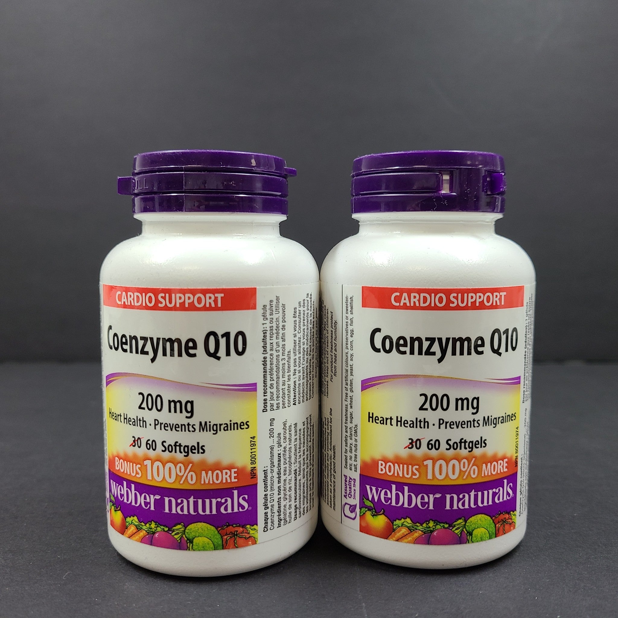 2 x 60 Ct Webber Naturals Coenzyme Q10 200mg Cardiovascular System 11/27