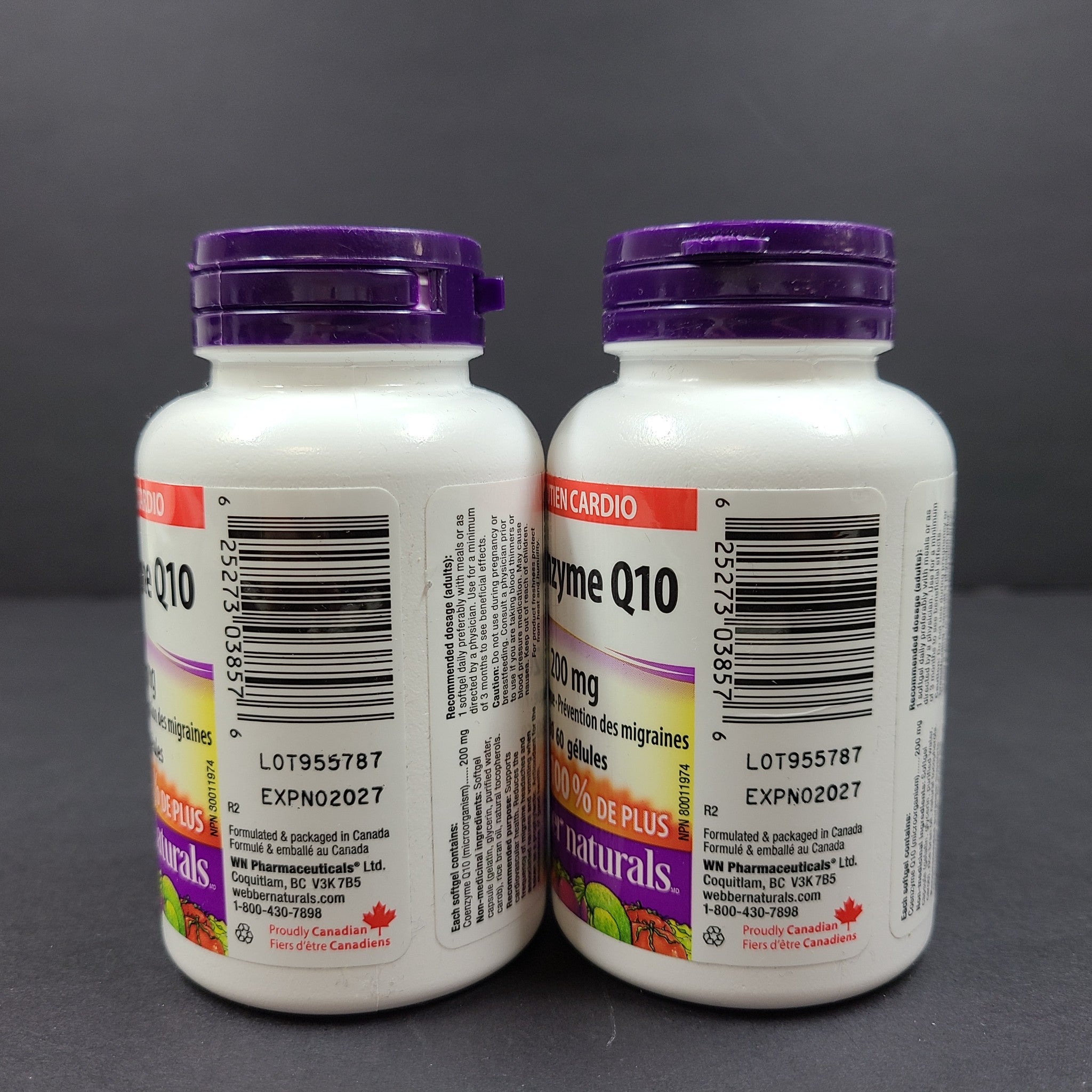 2 x 60 Ct Webber Naturals Coenzyme Q10 200mg Cardiovascular System 11/27