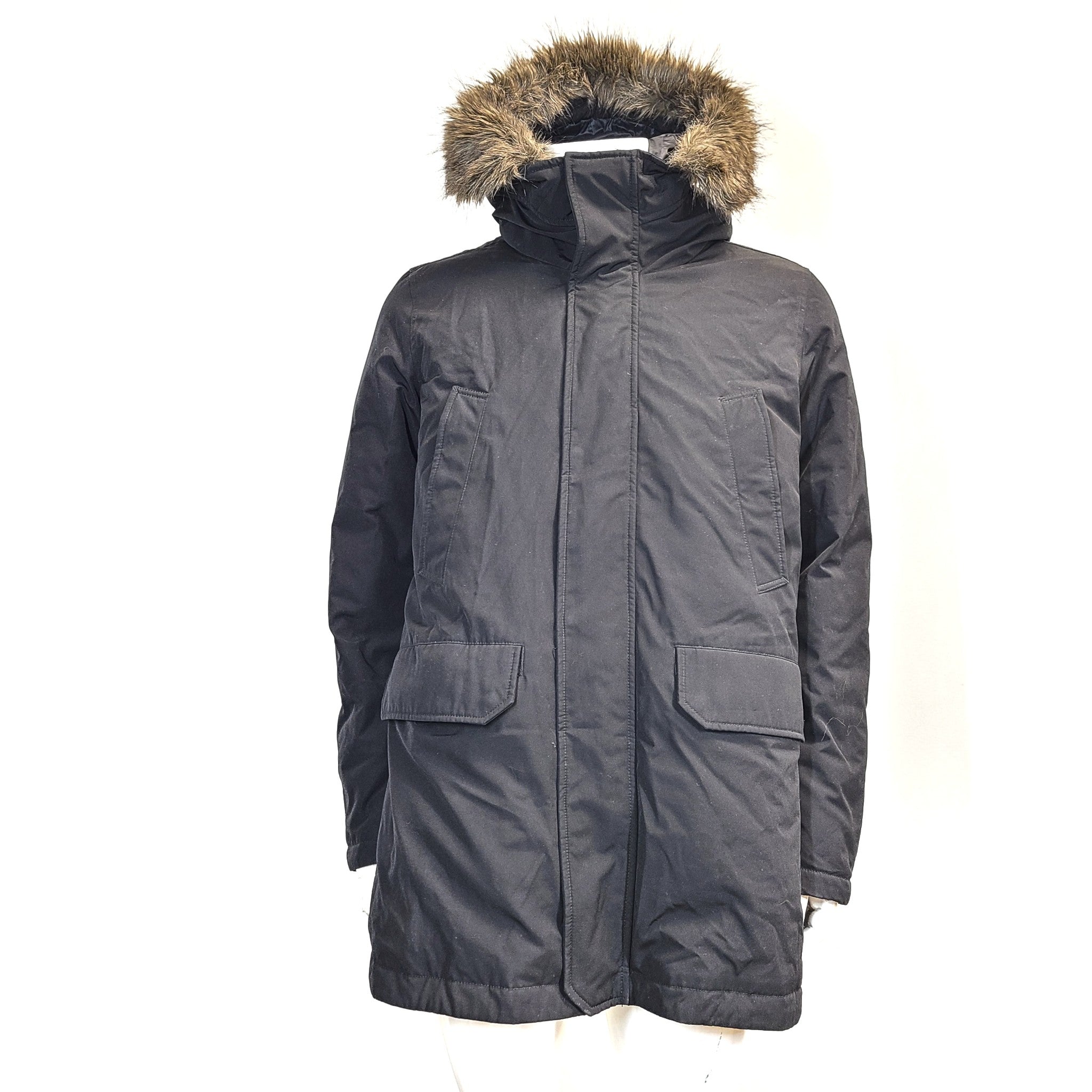 Uniqlo Men's Ultra Warm Hybrid Down Coat Parka Black Sz M - Excellent Condition