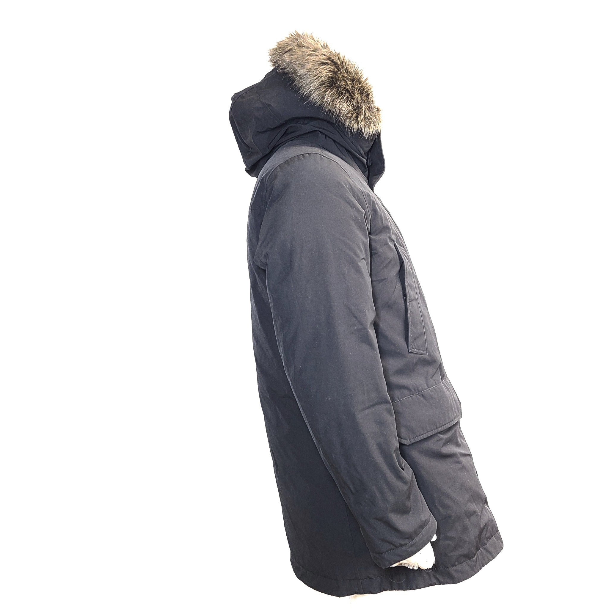 Uniqlo Men's Ultra Warm Hybrid Down Coat Parka Black Sz M - Excellent Condition