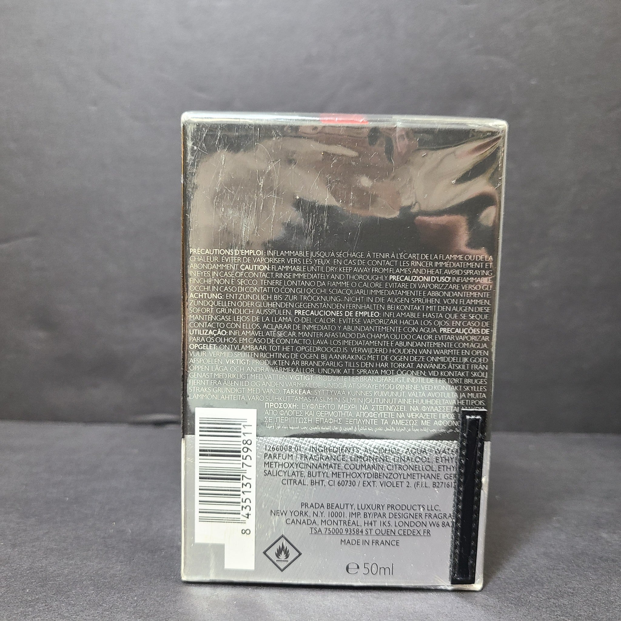 Prada Luna Rossa Carbon Men's Eau de Toilette 1.7 oz / 50 ml New Sealed