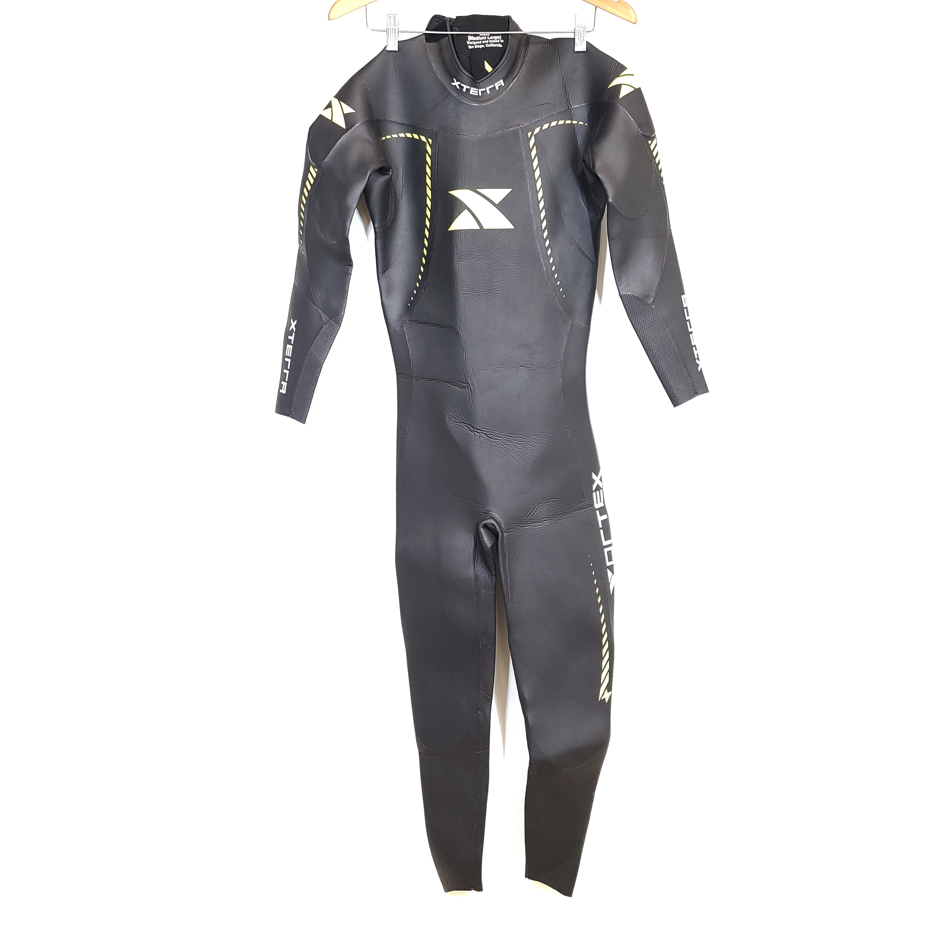 Xterra Vortex Medium-Large fullsuit wetsuit in black for triathlon and open-water swimming.