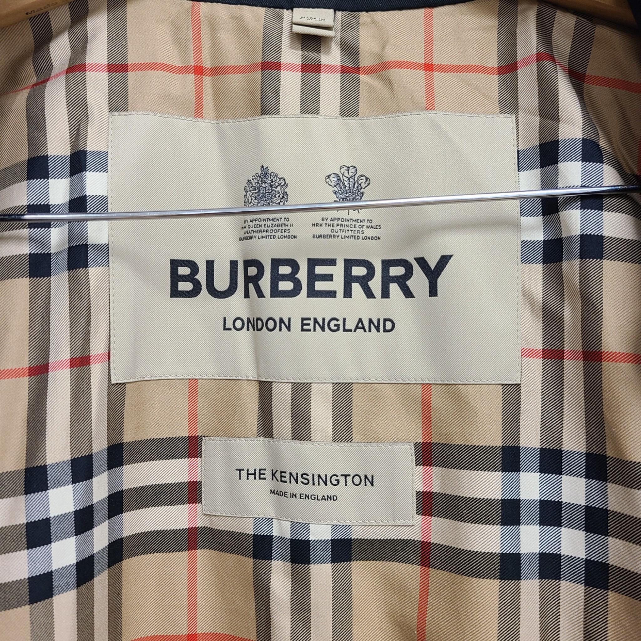 Burberry Women's Short Kensington Heritage Trench Coat Black Sz 12 / L LATEST