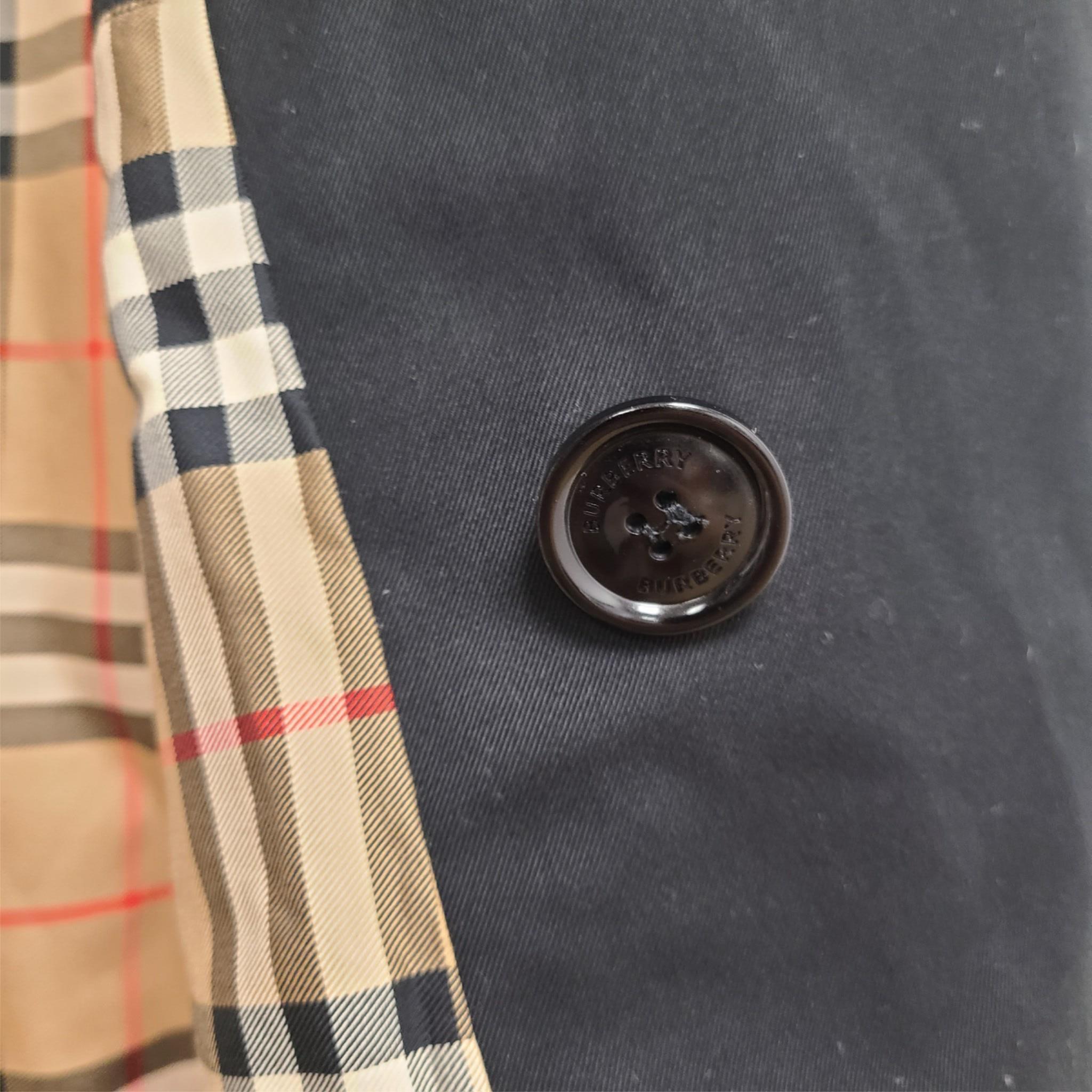 Burberry Women's Short Kensington Heritage Trench Coat Black Sz 12 / L LATEST