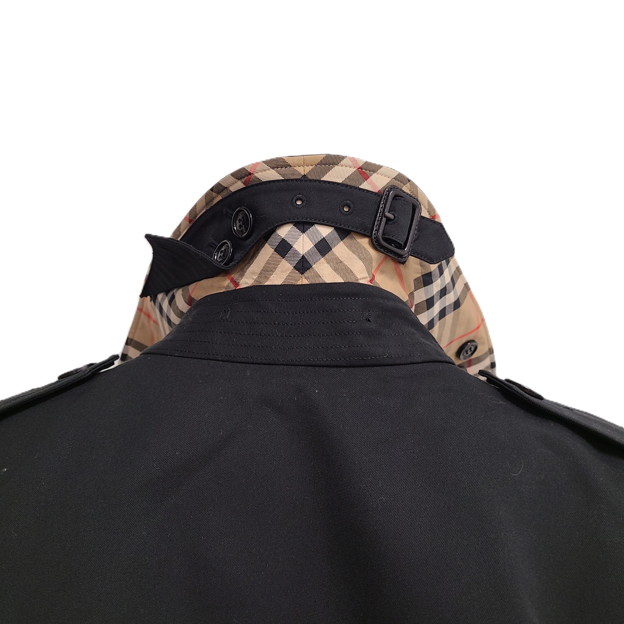 Burberry Women's Short Kensington Heritage Trench Coat Black Sz 12 / L LATEST