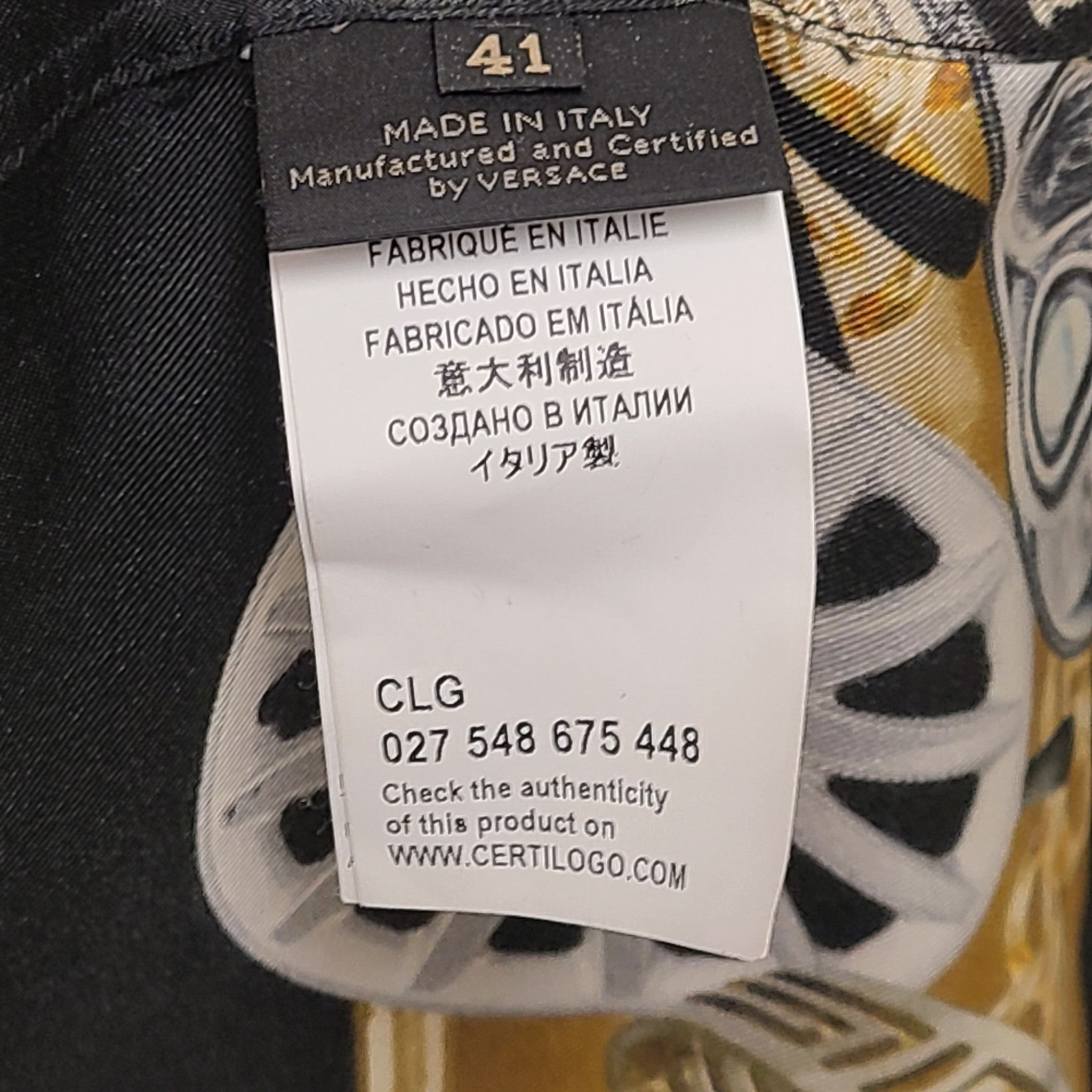 Versace Men's 100% Silk Printed Buttoned Shirt Sz EUR 41 / XL