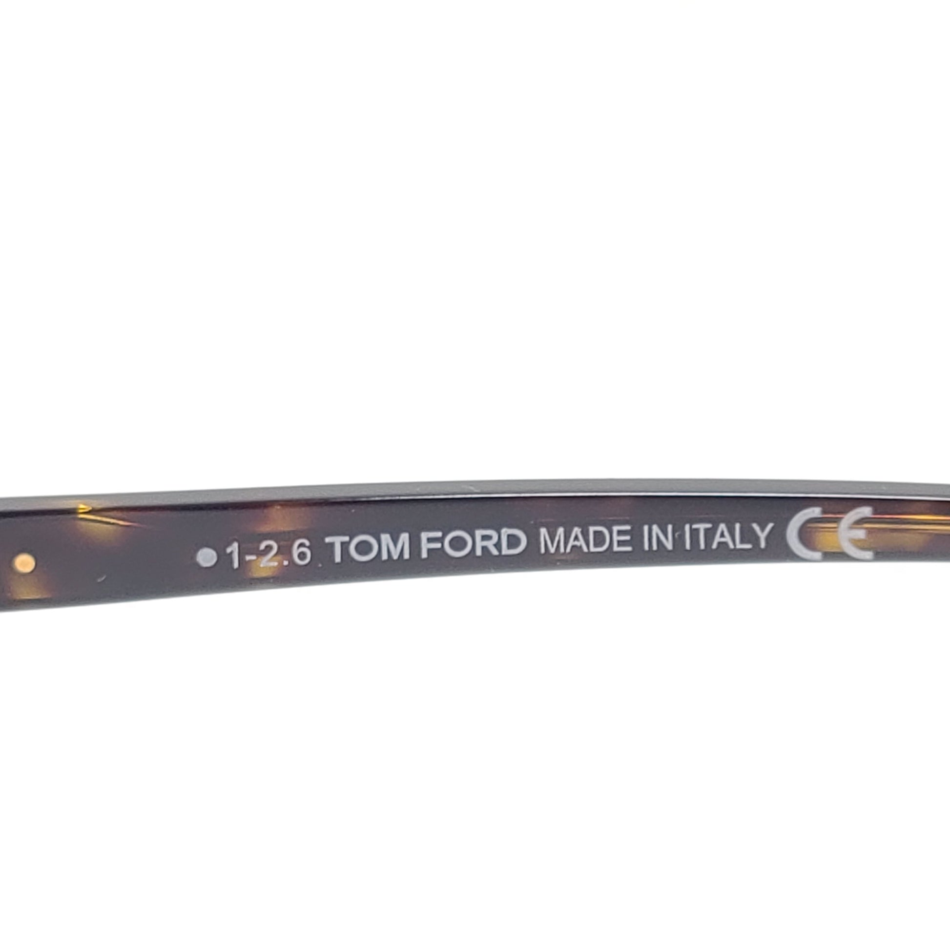 Classic Tom Ford tortoise optical frames in a 53mm size with refined Italian construction.