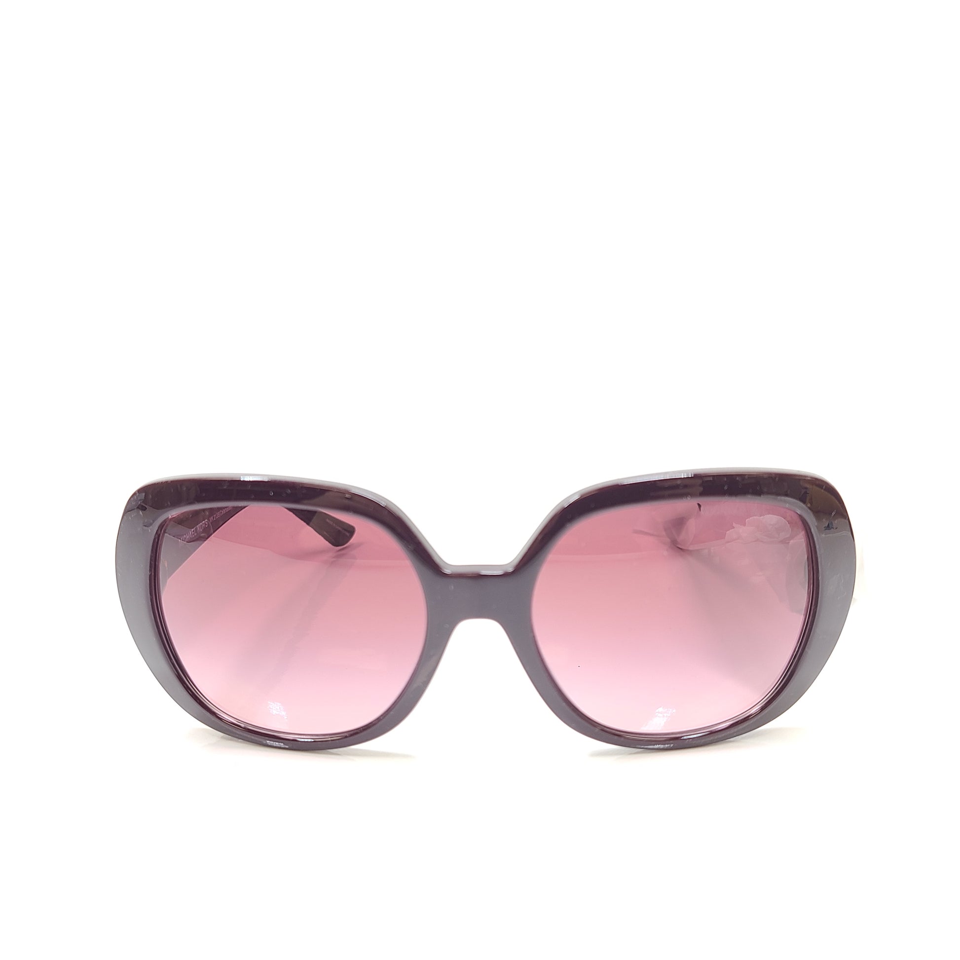 Michael Kors Calabasas MK2135 purple square-frame sunglasses with 56mm lens width and 18mm bridge.